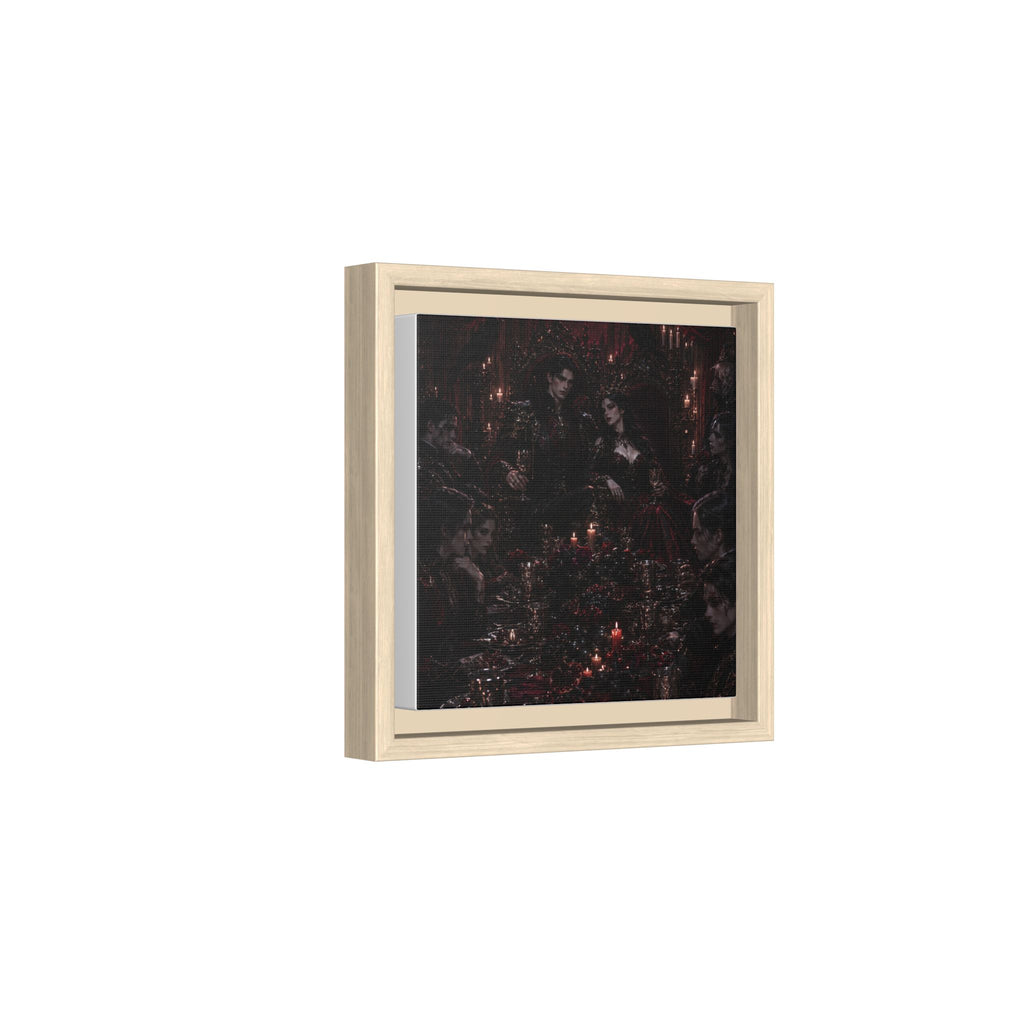 Gothic Victorian Dinner Party Matte Framed Canvas