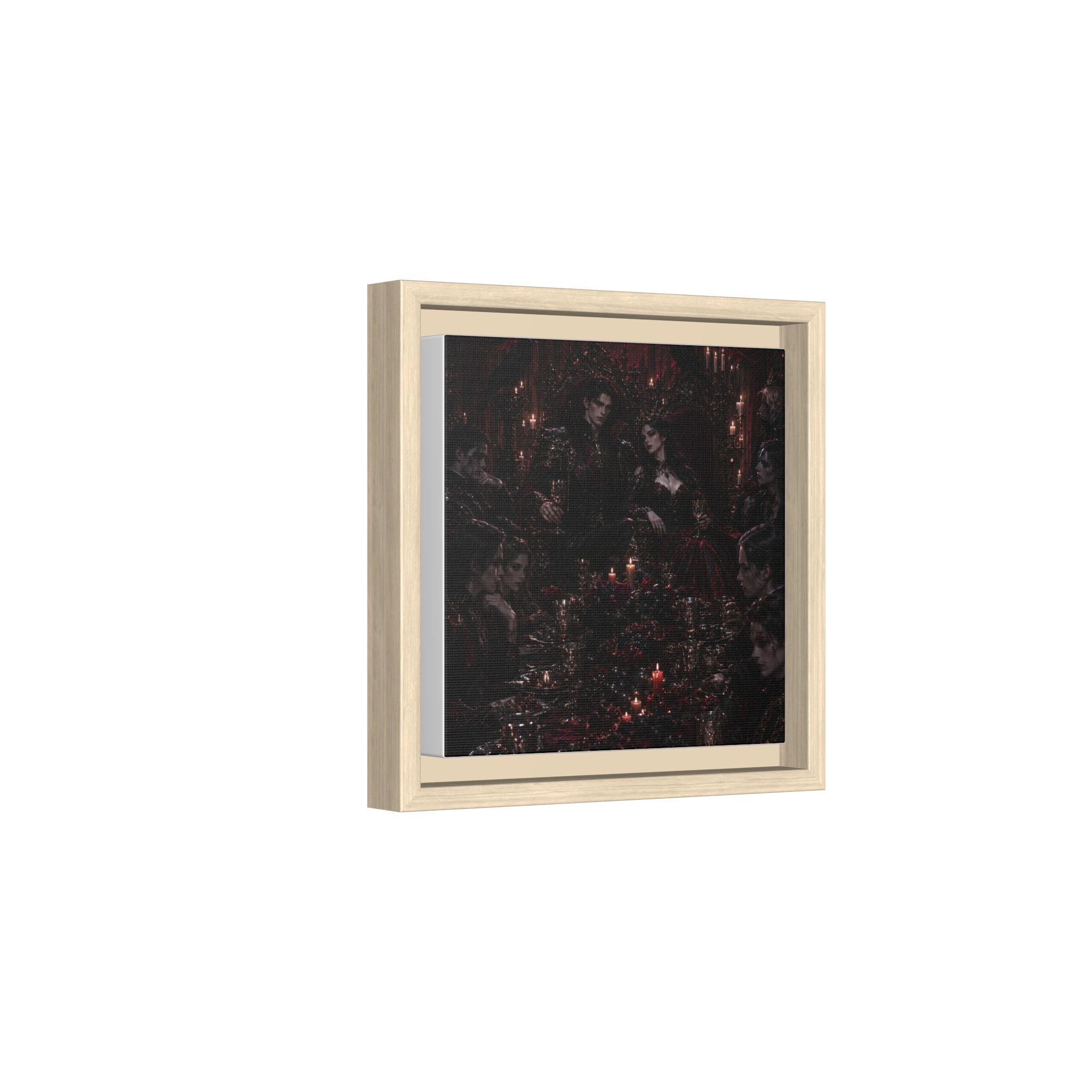 Gothic Victorian Dinner Party Matte Framed Canvas