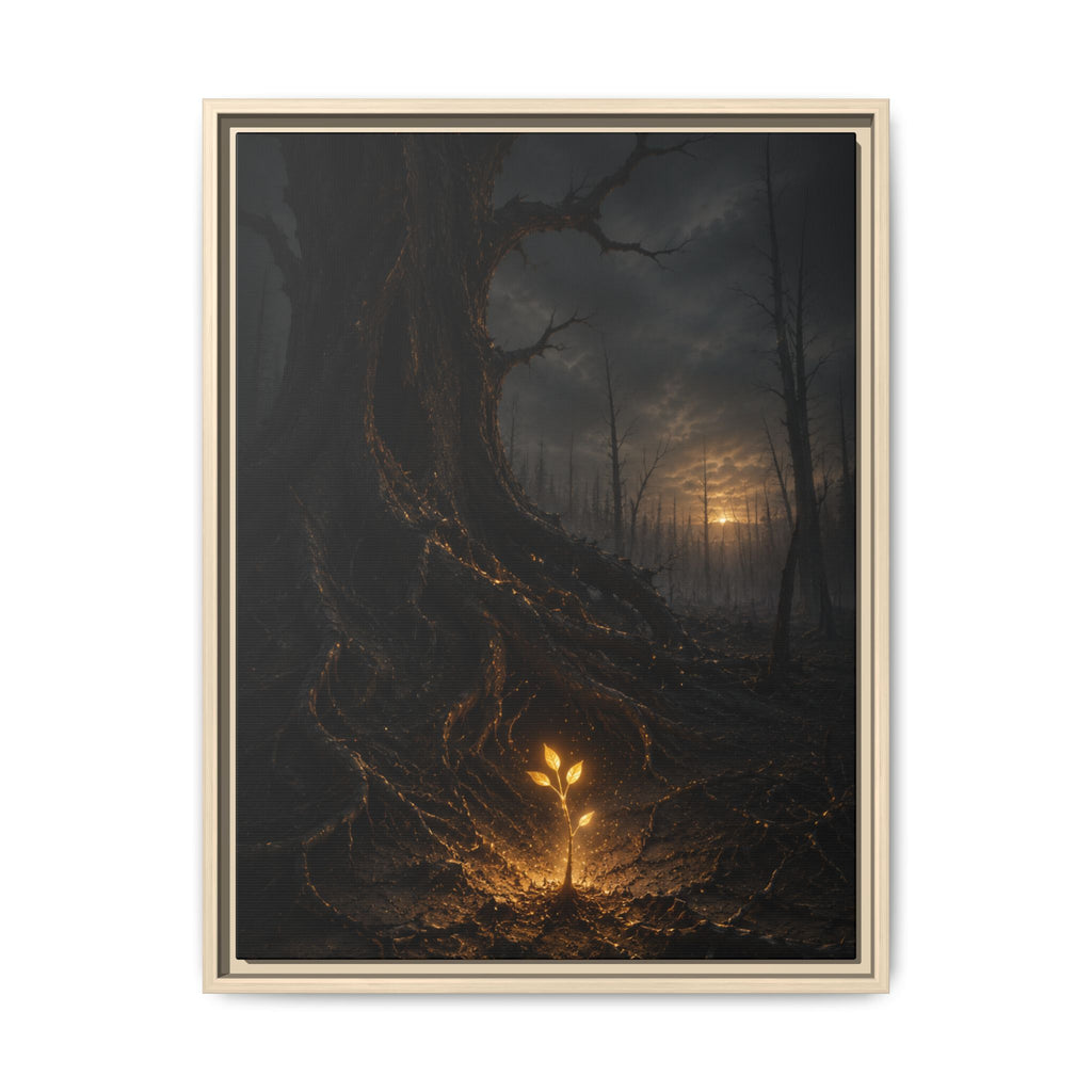 Fine Art Paper Print — Glow Sprout in Dark Forest (Ethereal Fantasy Wall Art)