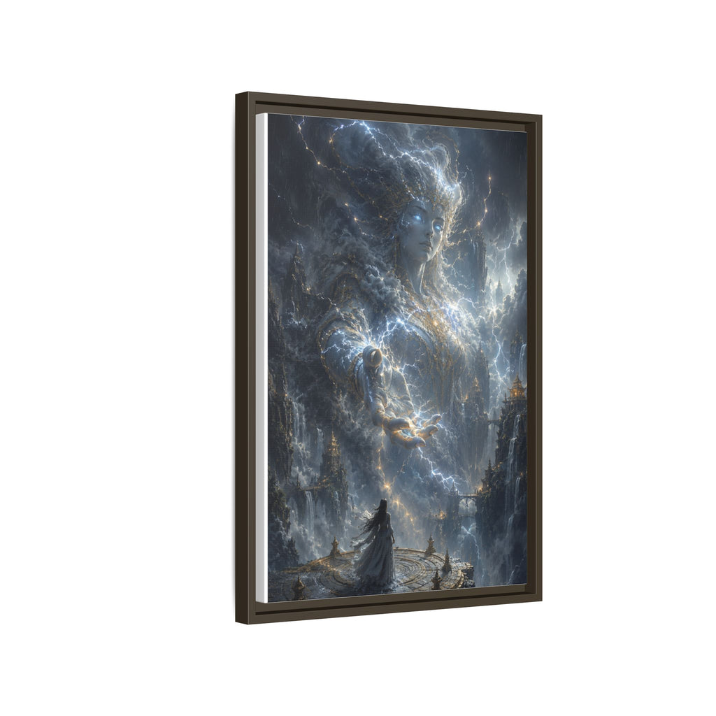 Framed Matte Canvas Print — Ethereal Star Goddess Fantasy Wall Art