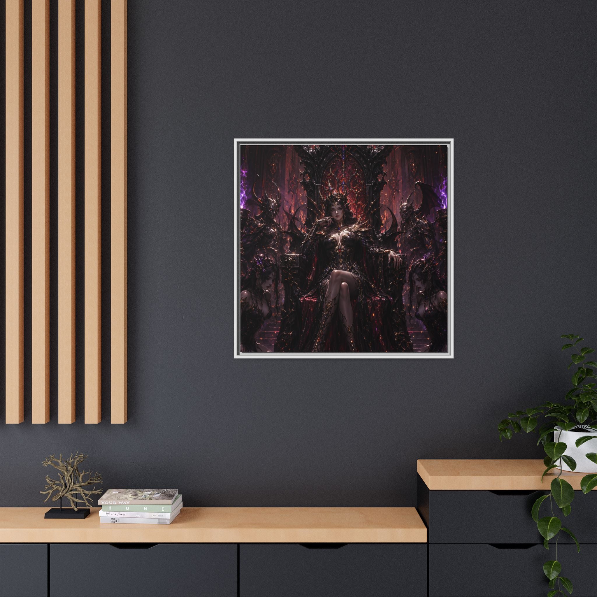Dark Fantasy Queen Matte Canvas Framed Art