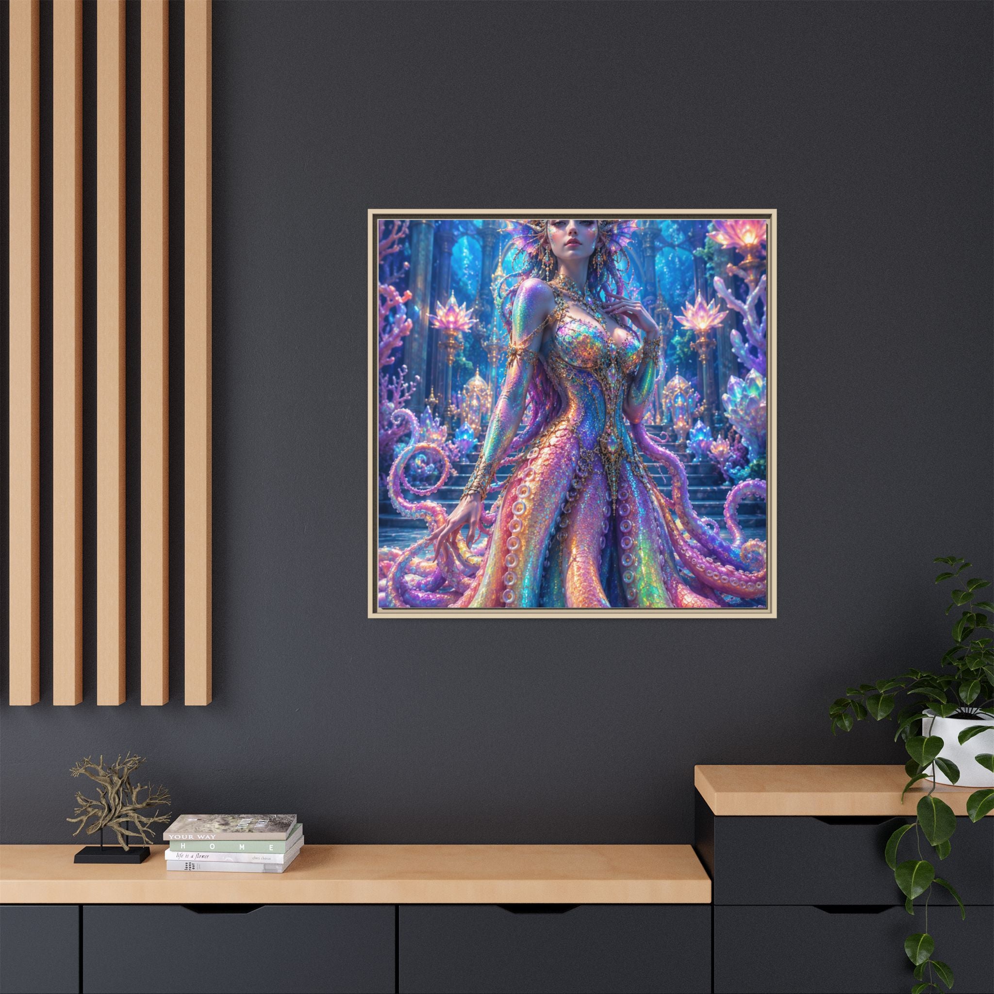 Rainbow Sea Empress Matte Canvas Print (Framed)
