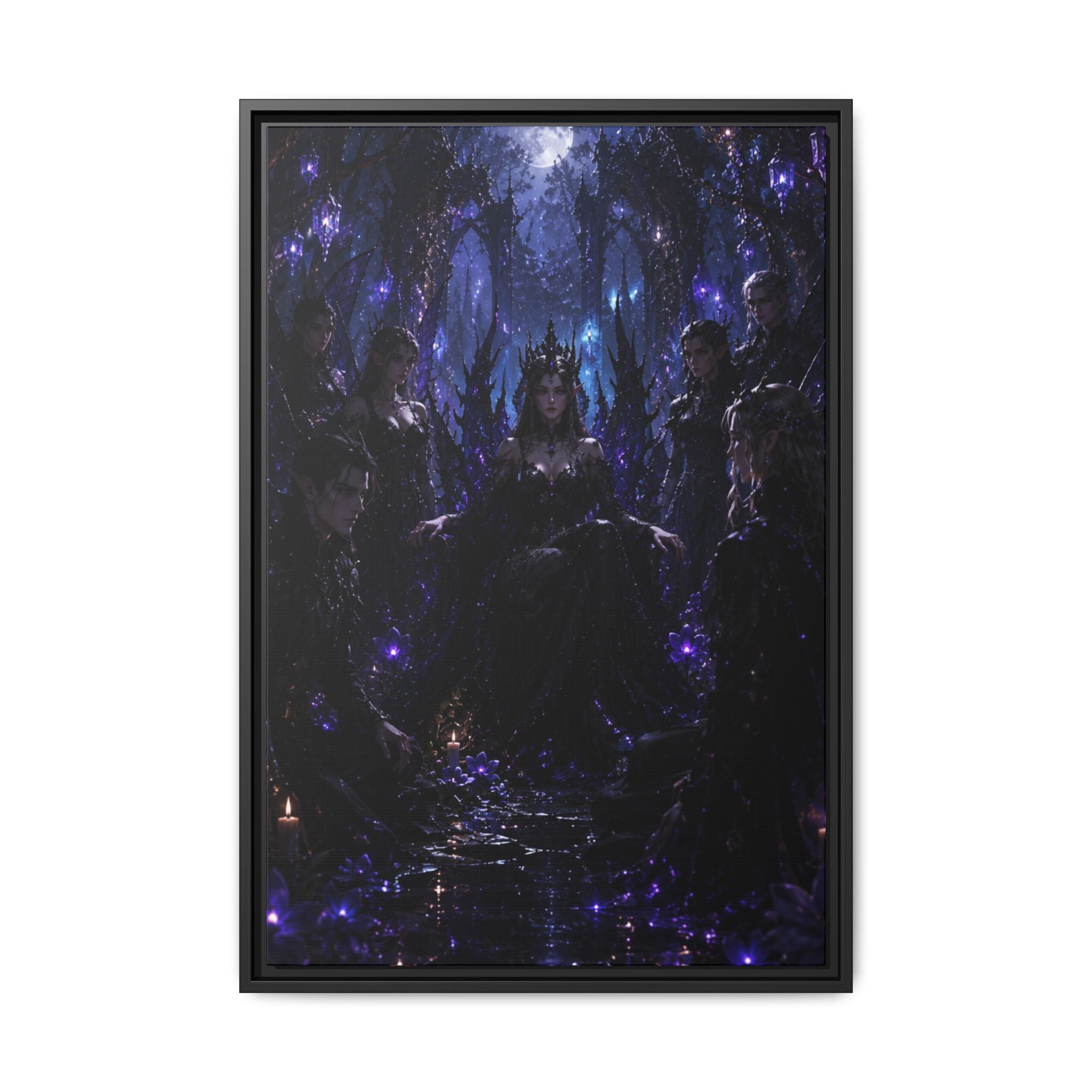 Dark Fantasy Throne Room Fine Art Paper Print — Gothic Wall Art