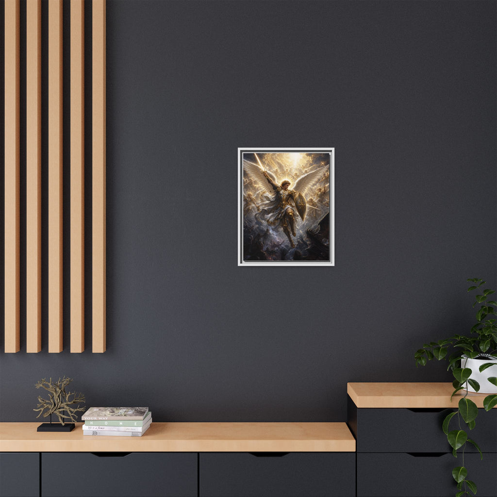 Framed Matte Canvas: Radiant Archangel Wall Art