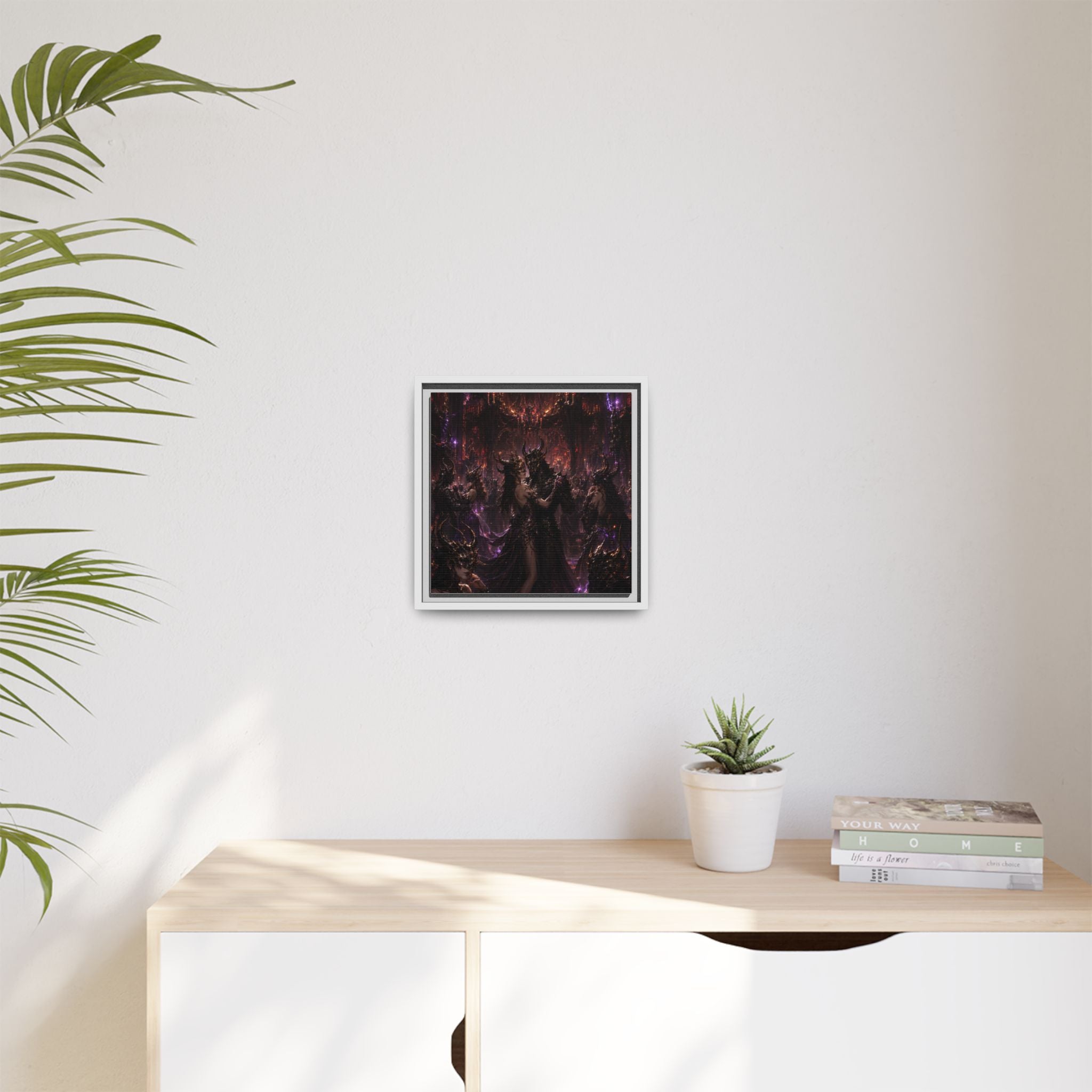 Framed Matte Canvas — Dark Fantasy Demon Lord Wall Art