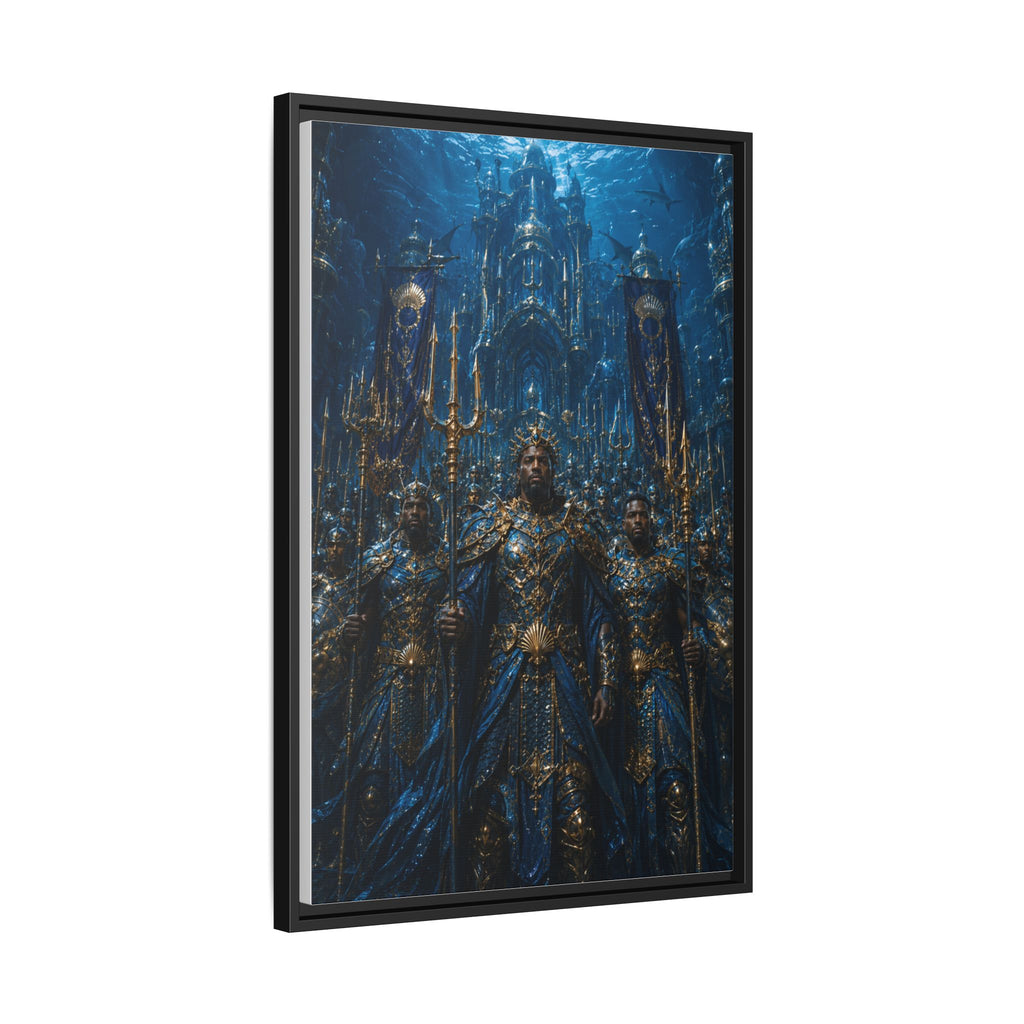 Framed Matte Canvas - Underwater King Artwork