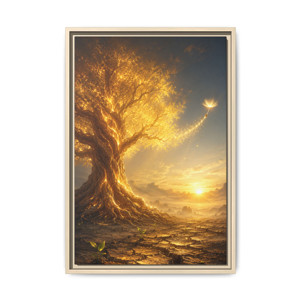 Golden Tree Sunset Fine Art Paper Print — Magical Landscape Wall Art