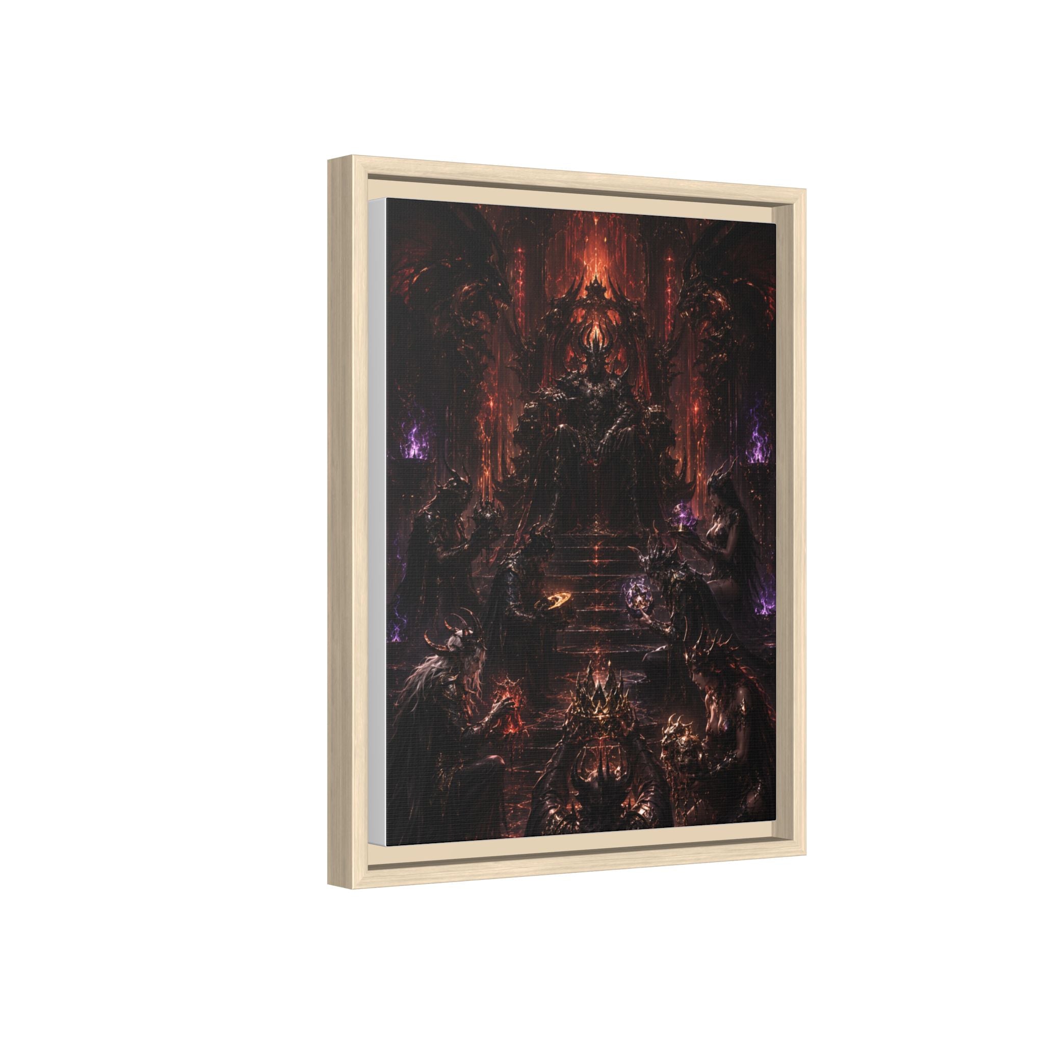 Dark Fantasy Throne Room Matte Canvas Print (Framed)