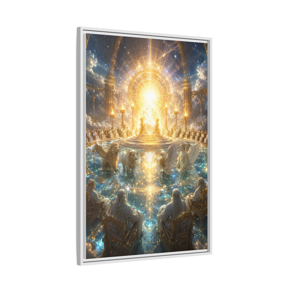 Heavenly Throne Room Matte Framed Canvas Print