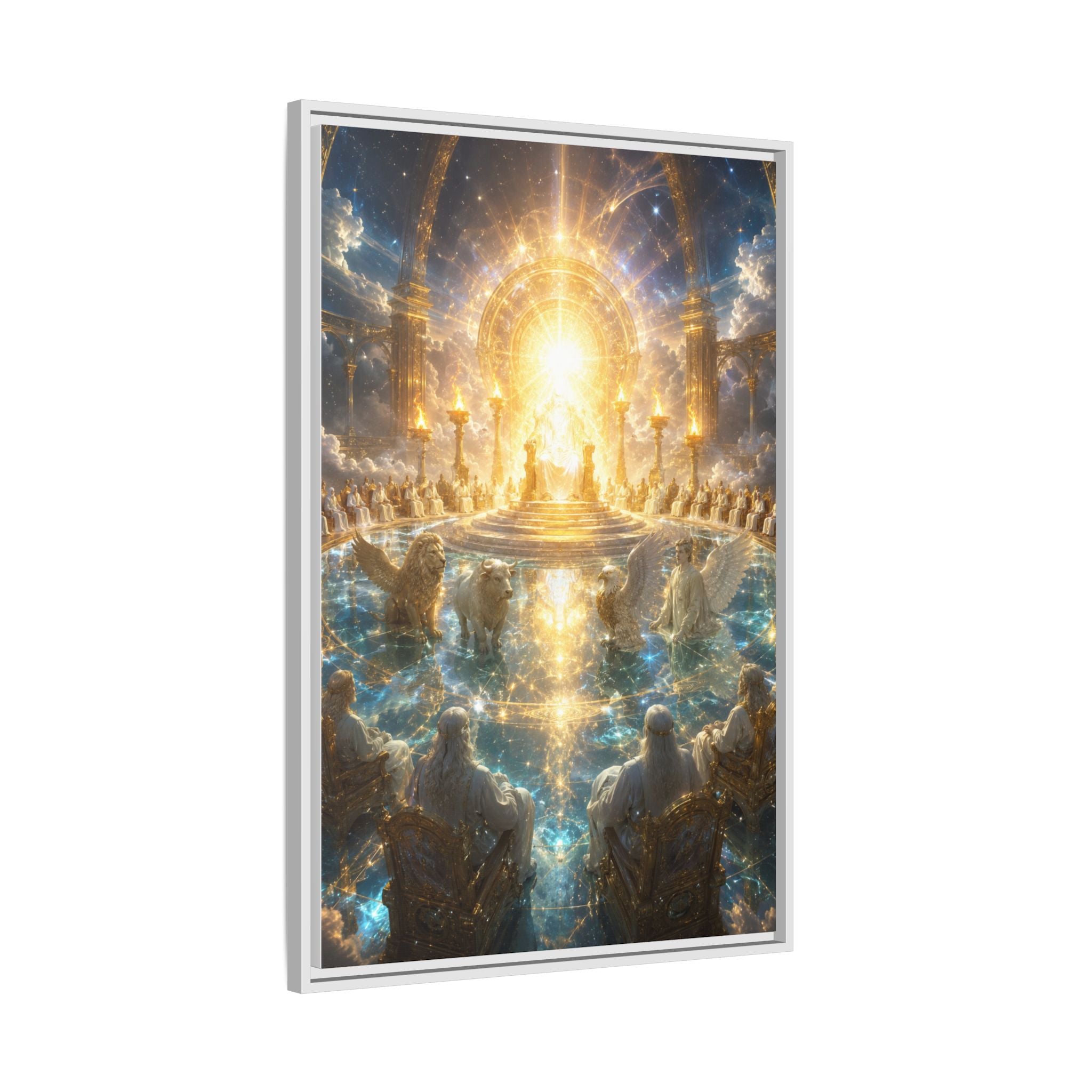 Heavenly Throne Room Matte Framed Canvas Print