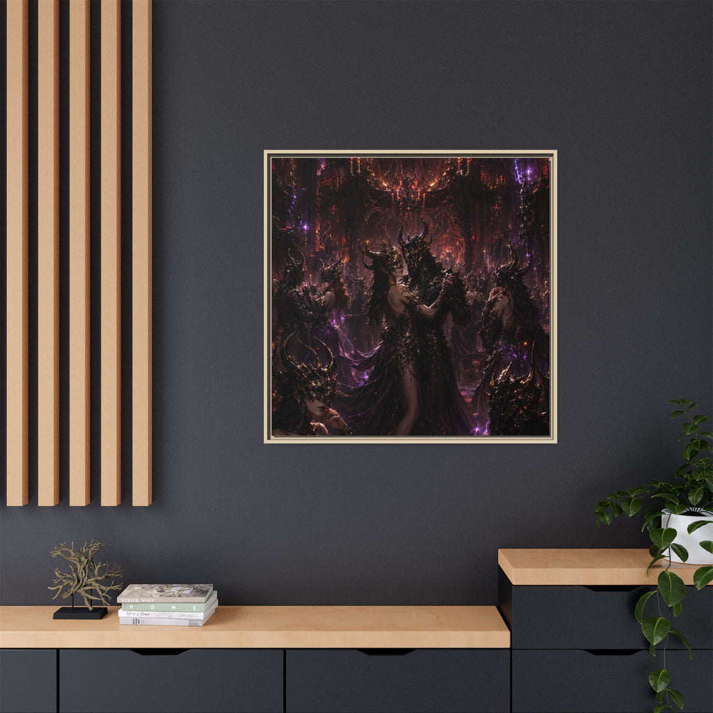 Framed Matte Canvas — Dark Fantasy Demon Lord Wall Art