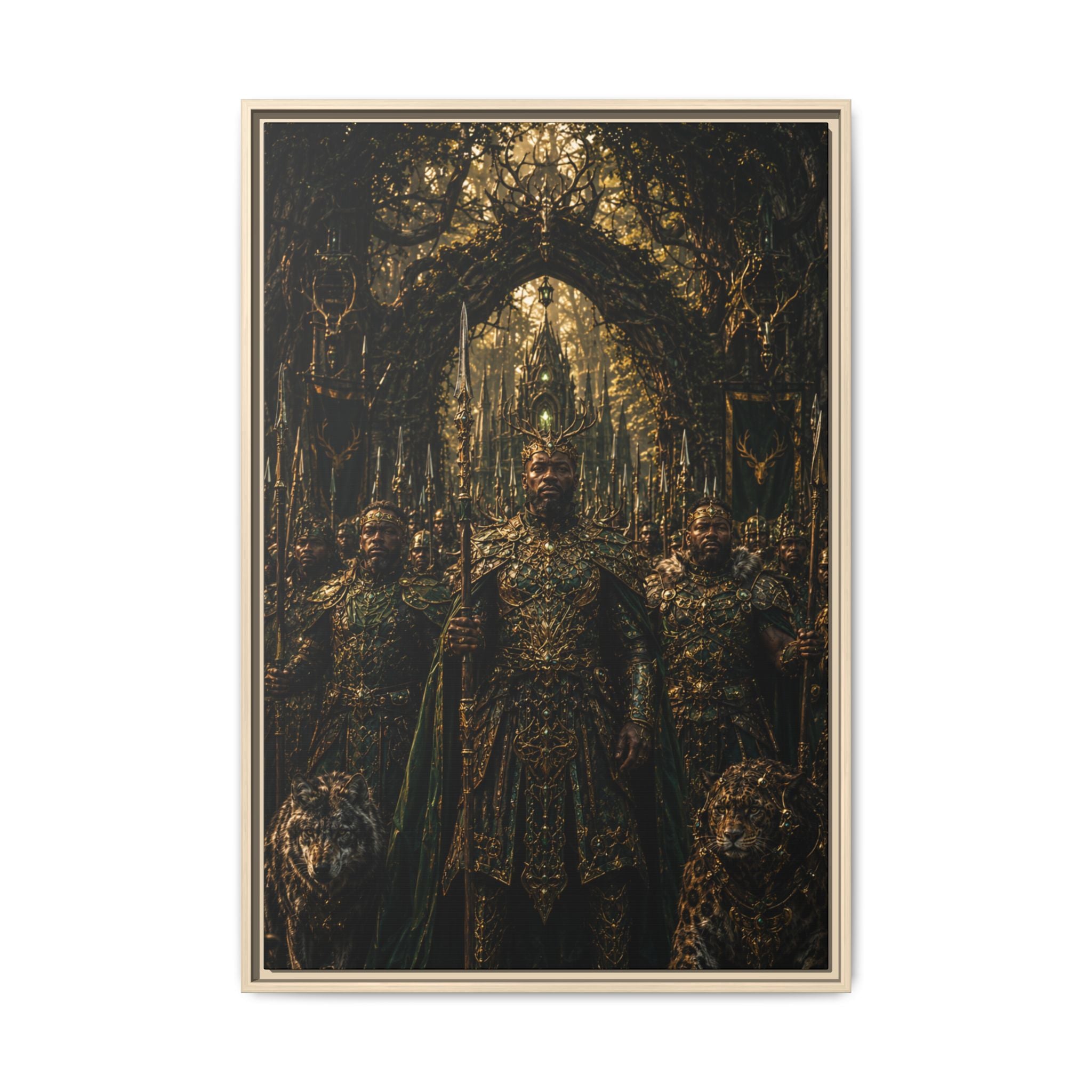 Fine Art Paper Print — Regal Fantasy King in Ornate Armor