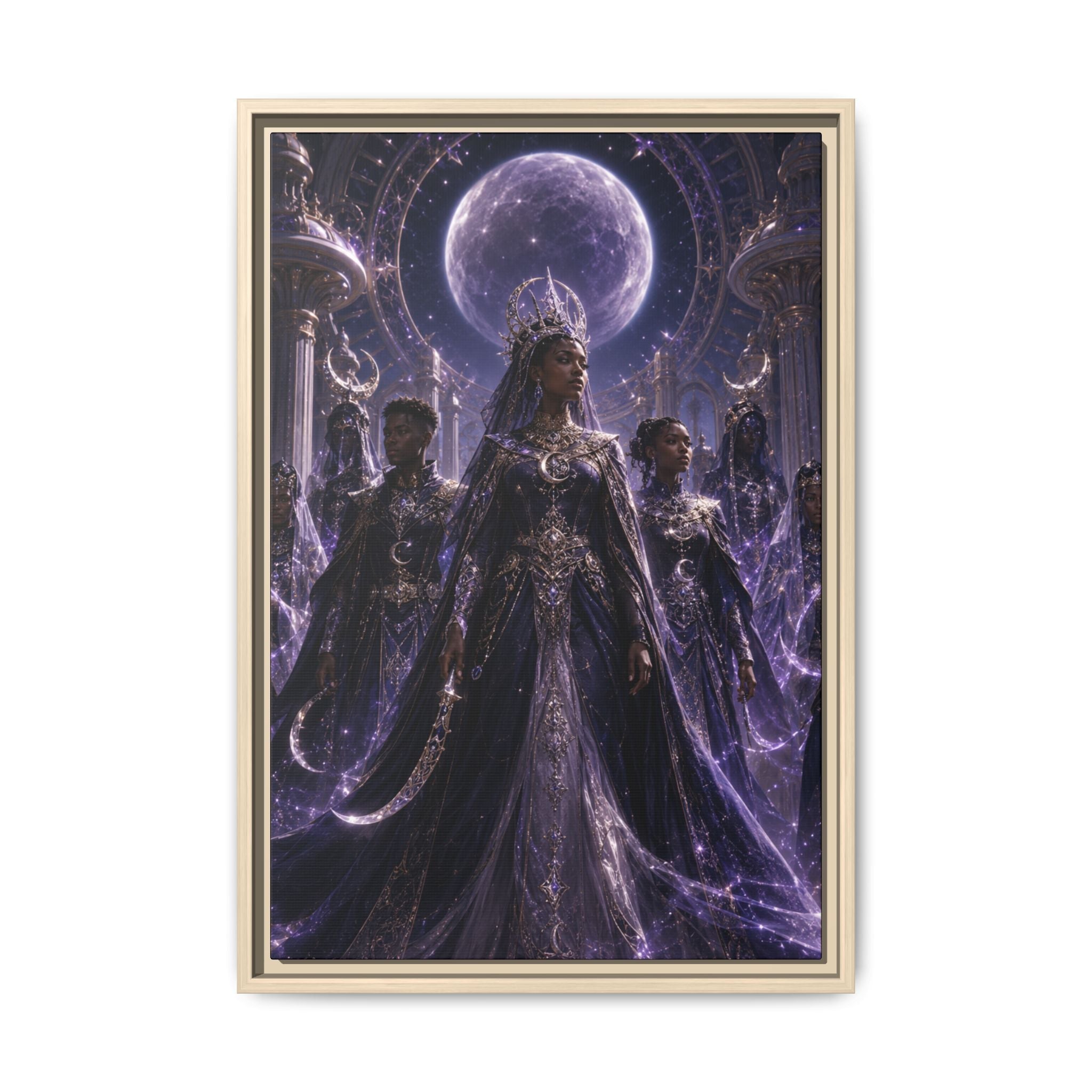 Mystic Moon Queen Fine Art Paper Print — Fantasy Royalty Wall Art