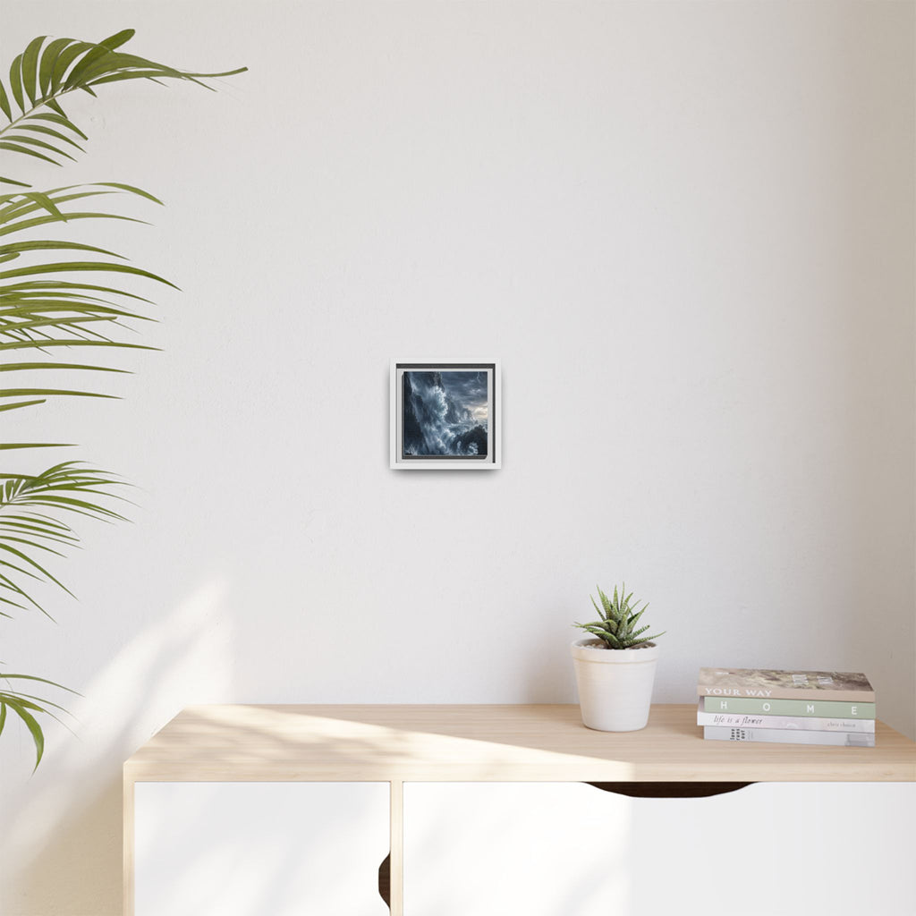 Framed Matte Canvas - Stormy Ocean Fantasy Wall Art
