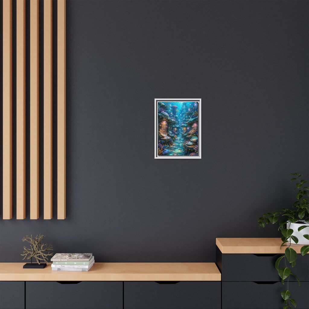 Framed Matte Canvas - Enchanted Underwater Coral Reef Print