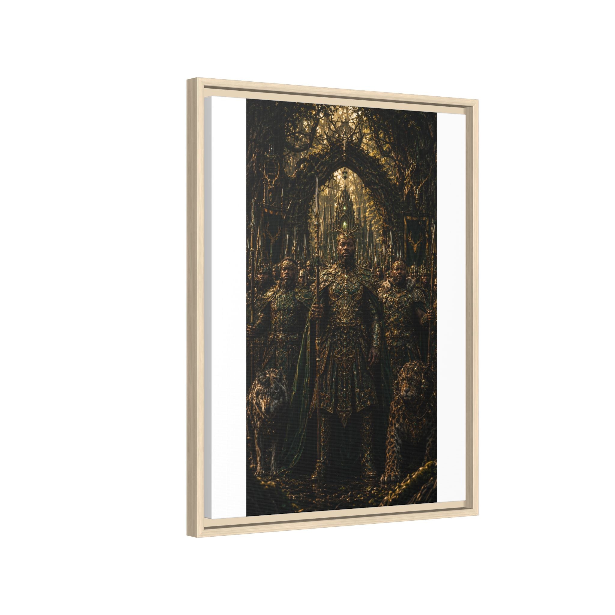 Dark Fantasy Throne Room Matte Canvas Print (Framed)