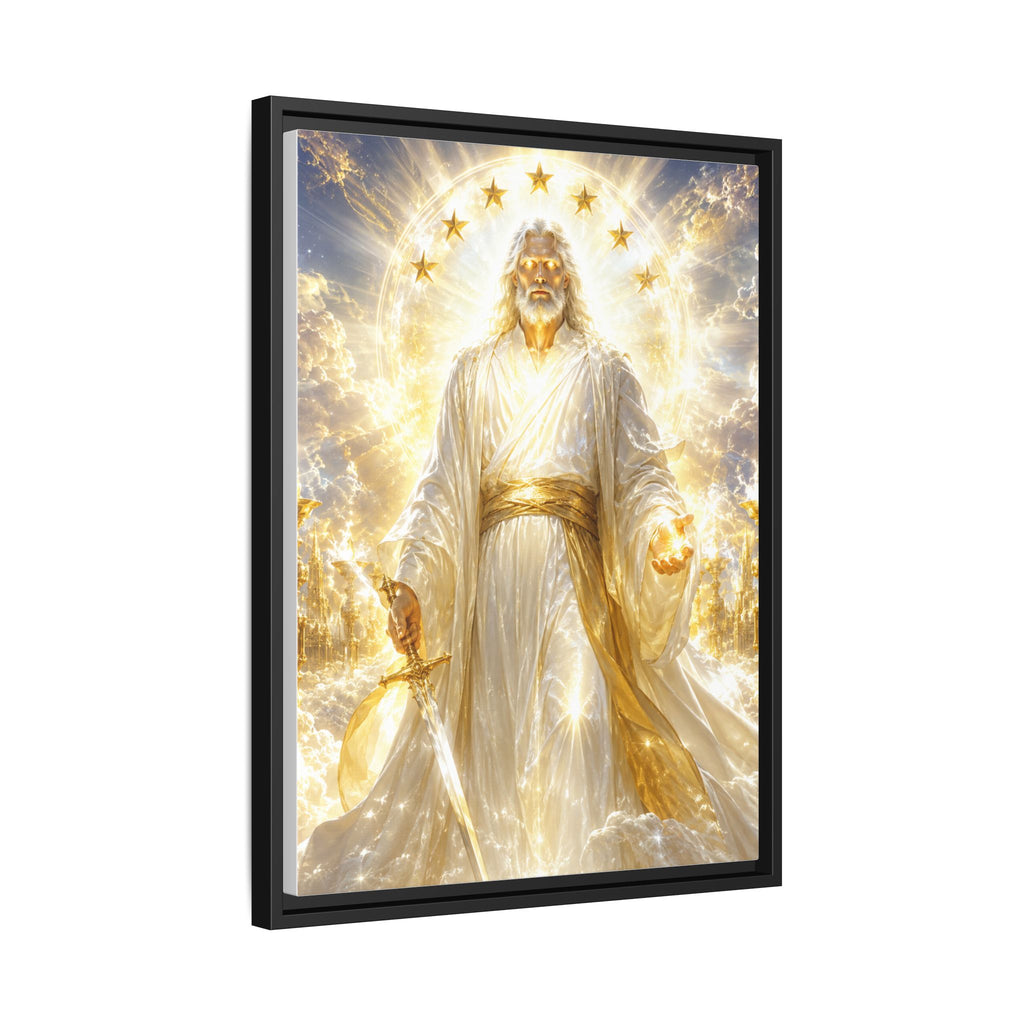 Framed Matte Canvas: Radiant Divine Christ Art Print
