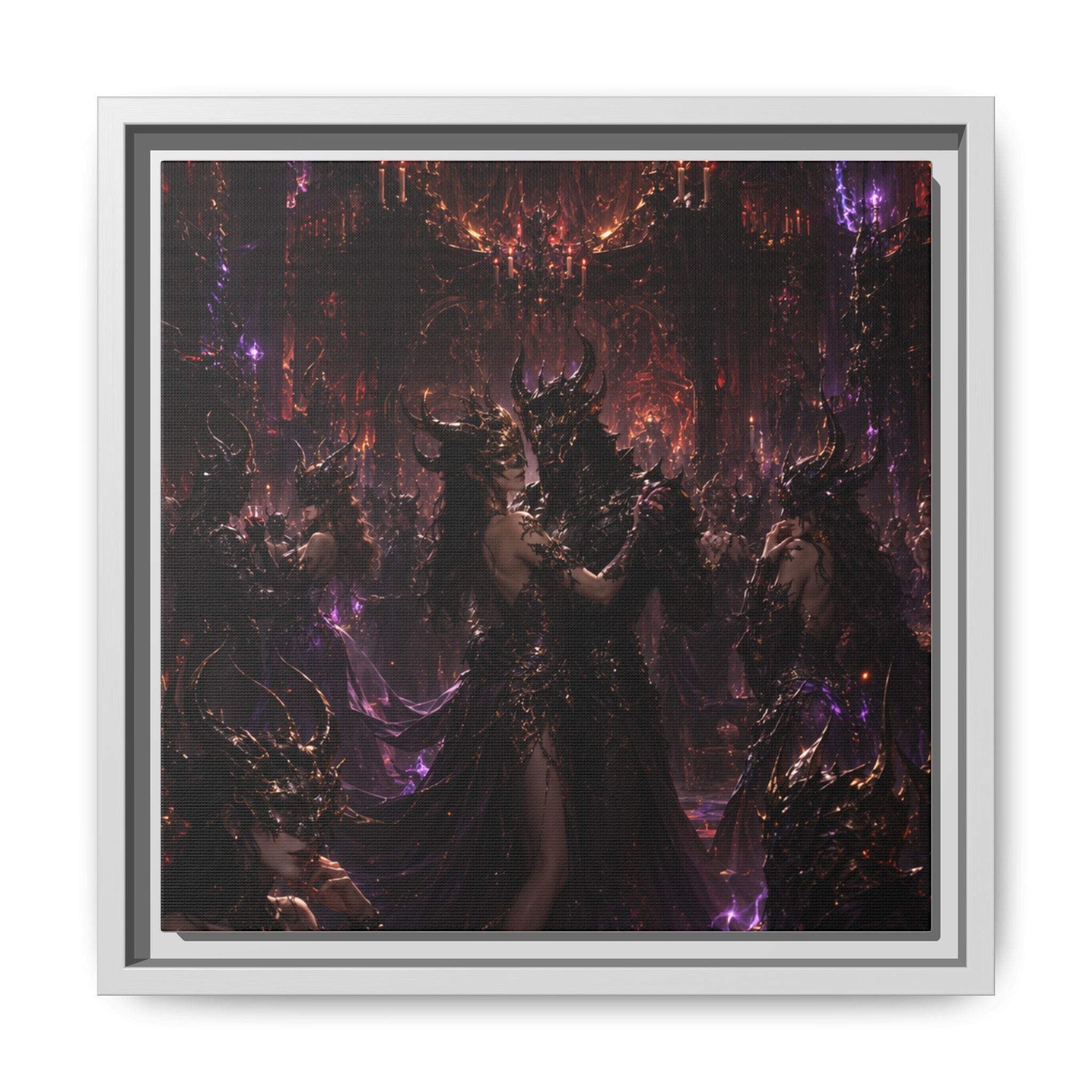 Framed Matte Canvas — Dark Fantasy Demon Lord Wall Art
