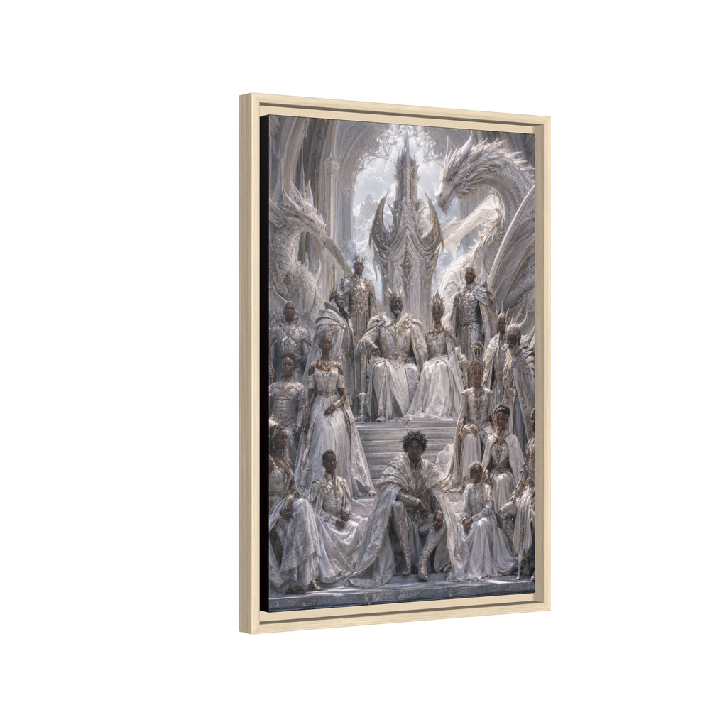 Fine Art Paper Print — Regal Dragon Court Fantasy Art Print