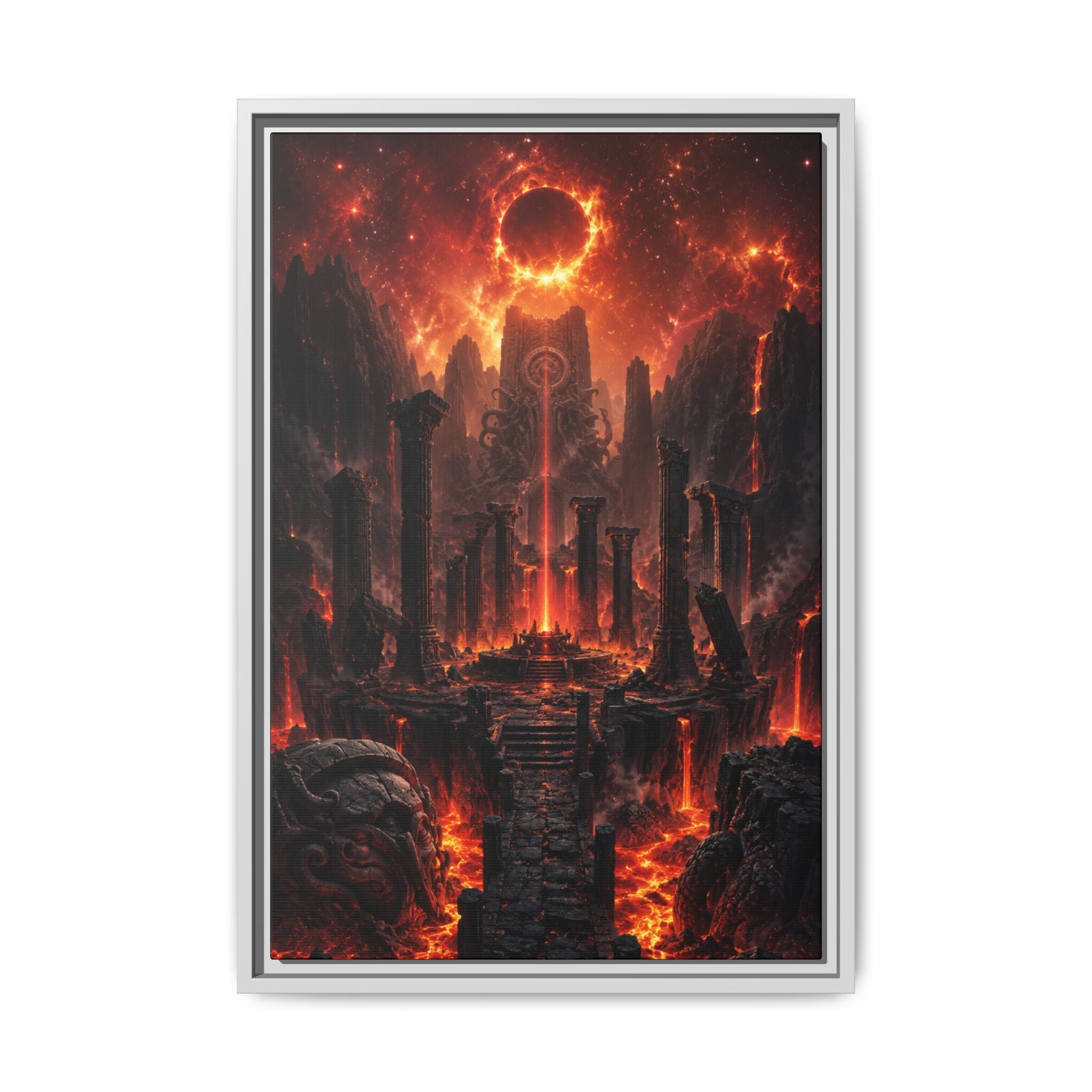 Fine Art Paper Print — Fiery Apocalyptic Landscape Wall Art