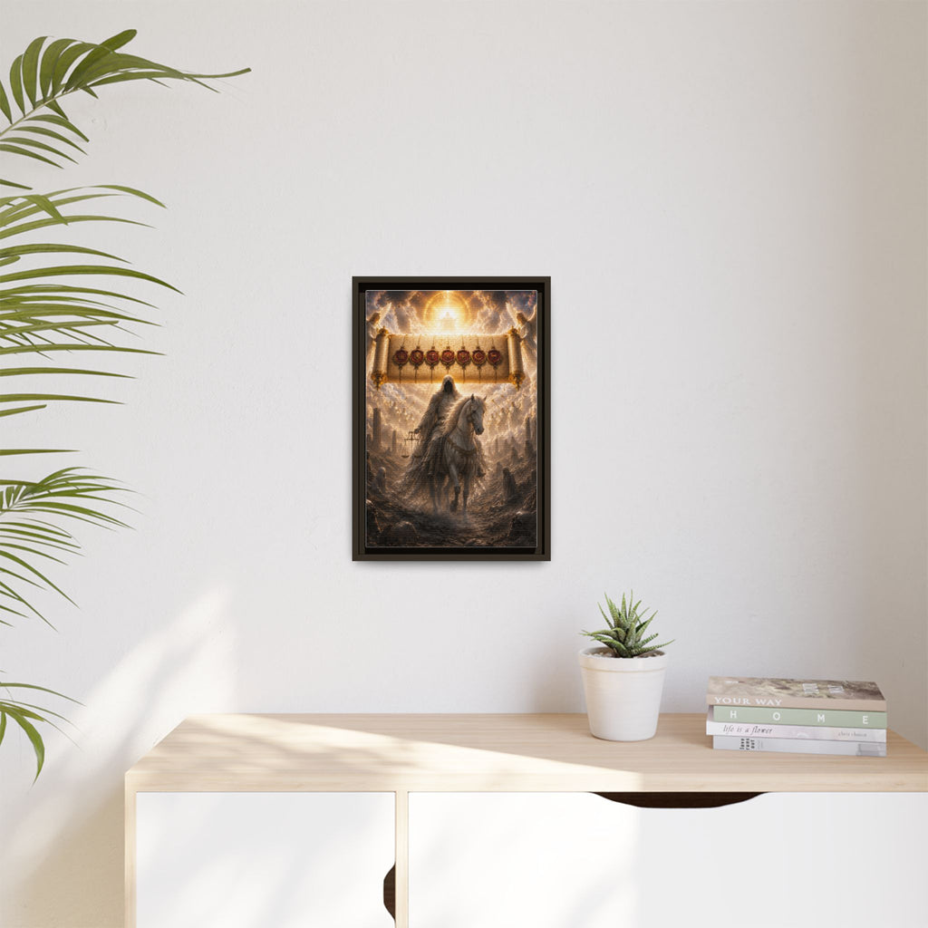 Framed Matte Canvas — Rider of the Pale Horse Biblical Apocalypse Wall Art