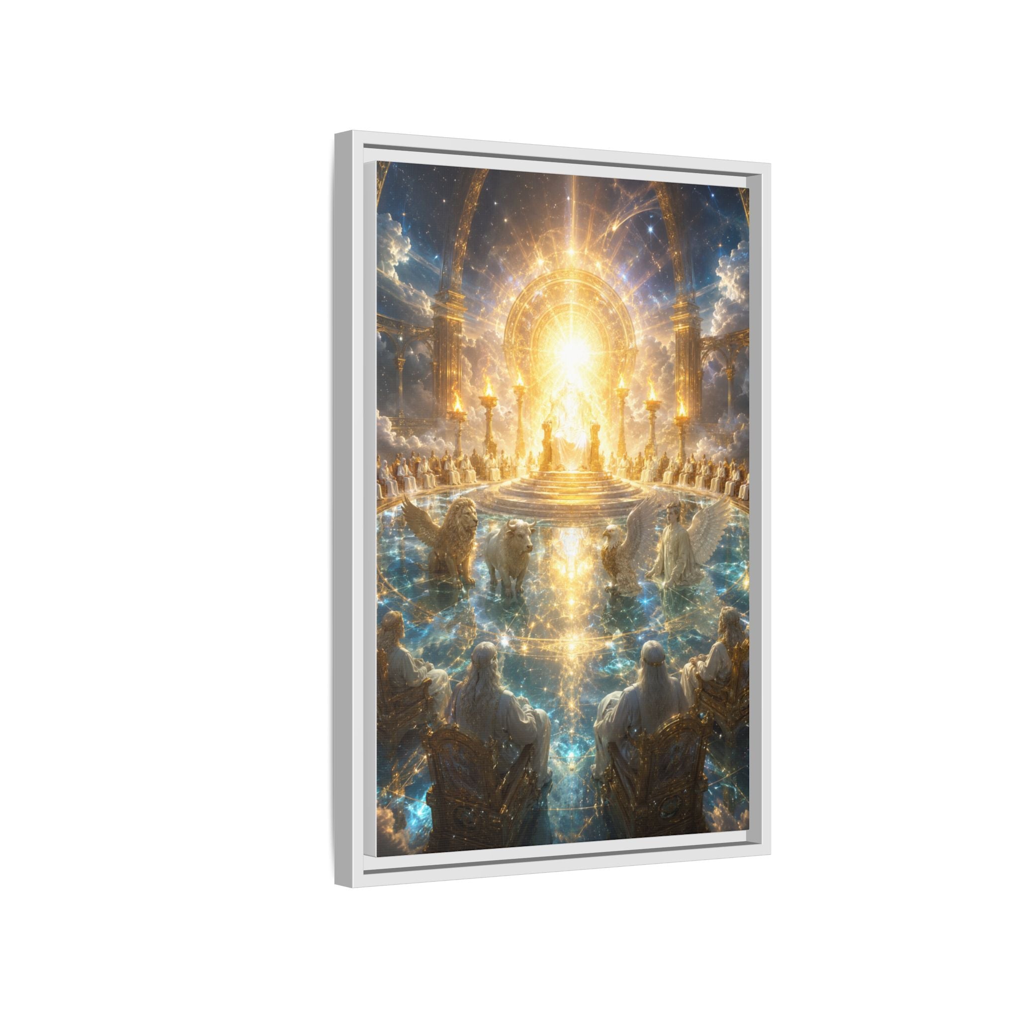 Heavenly Throne Room Matte Framed Canvas Print