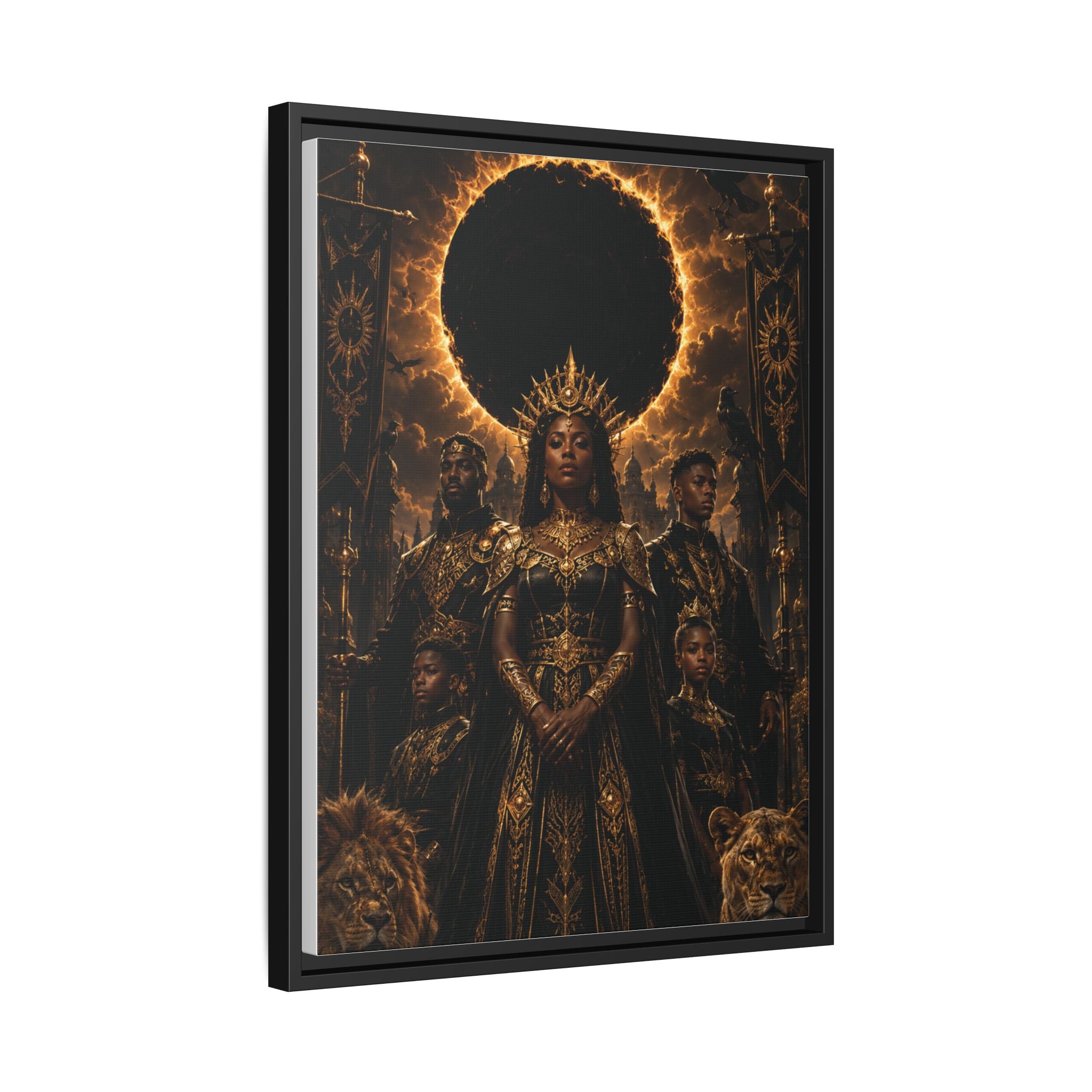 Regal Eclipse Matte Canvas Print — Framed Art Poster