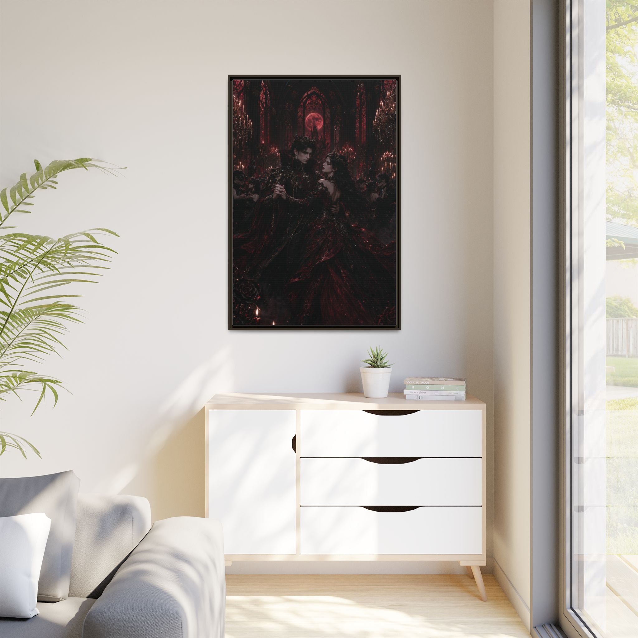 Gothic Romance Matte Canvas Print (Framed)