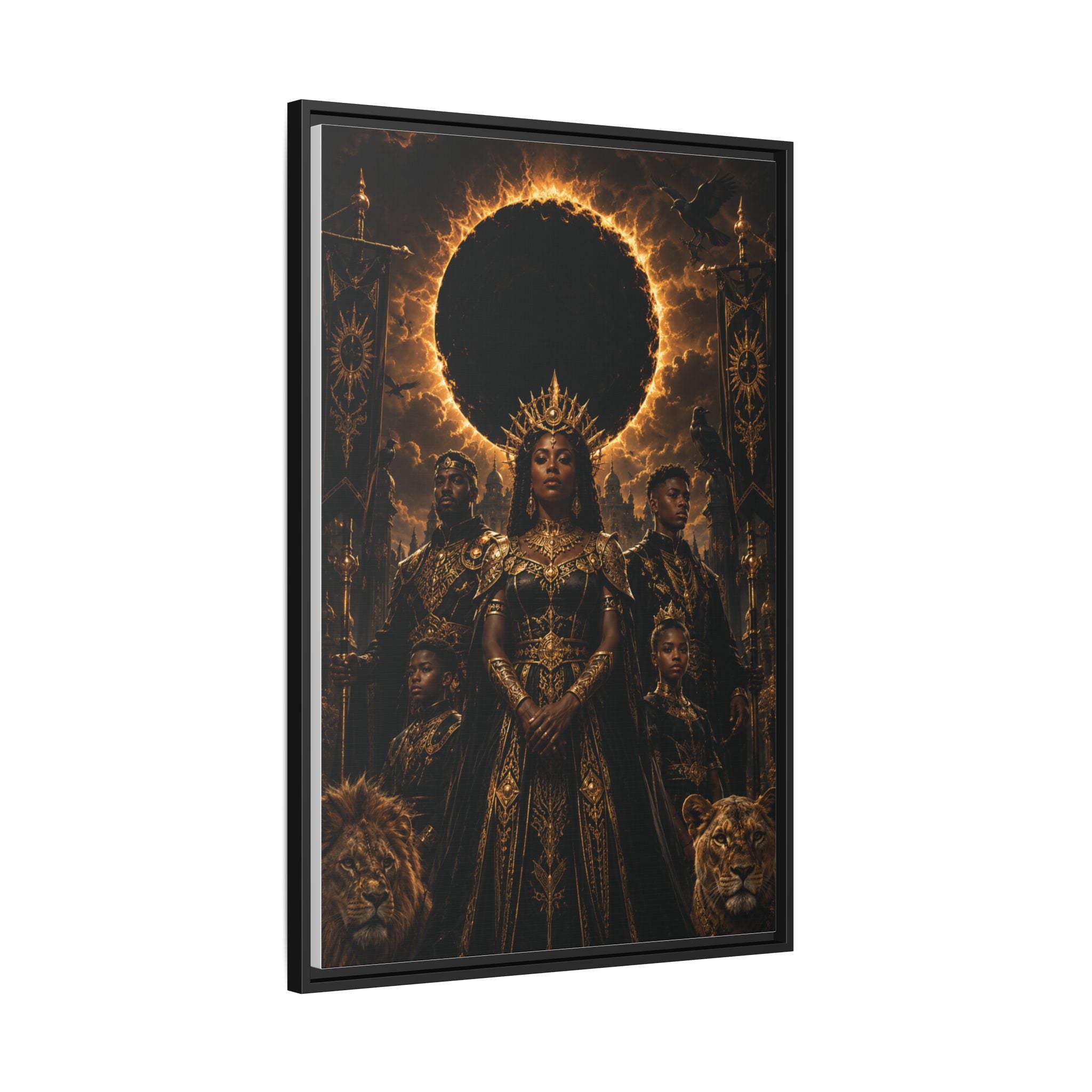 Regal Eclipse Matte Canvas Print — Framed Art Poster