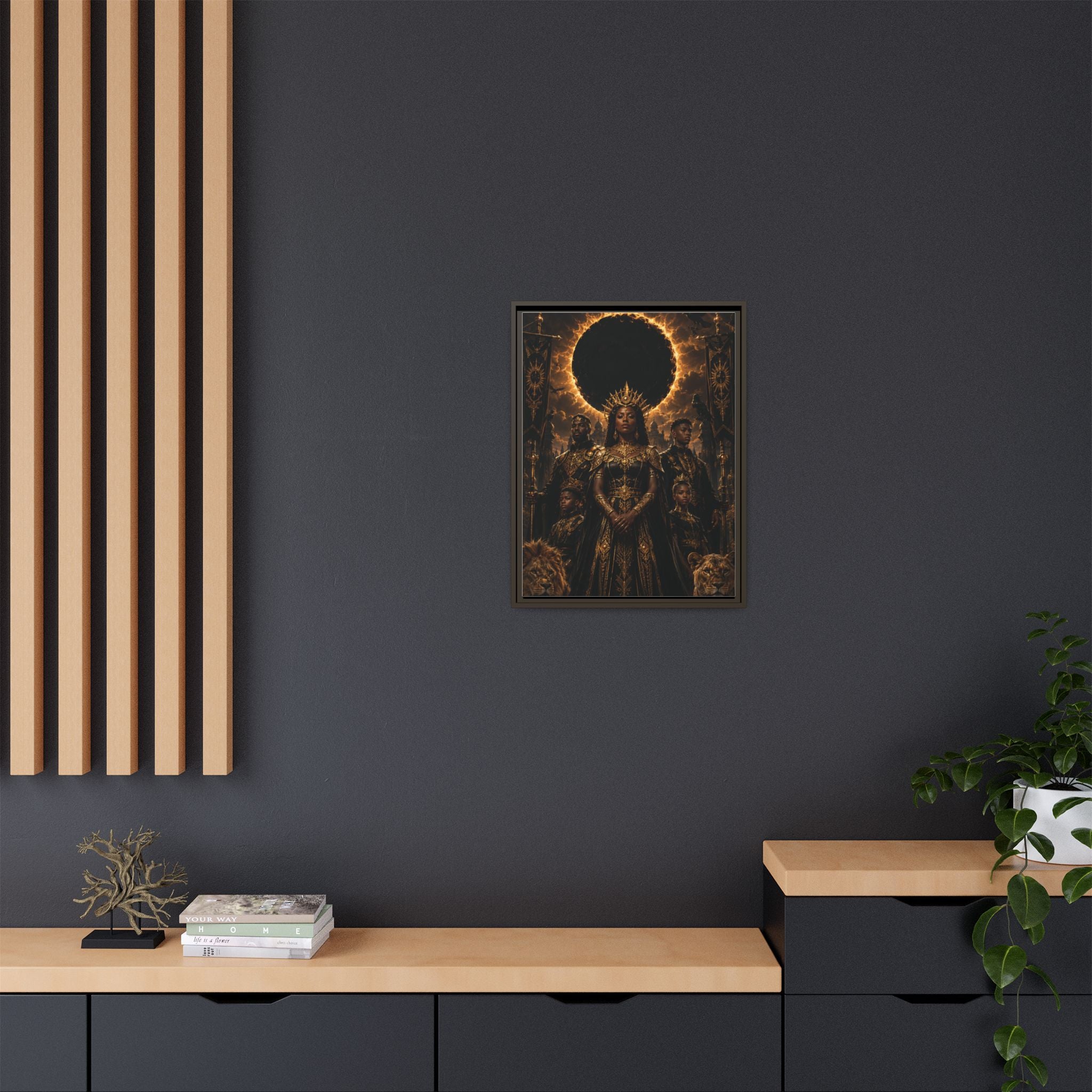 Regal Eclipse Matte Canvas Print — Framed Art Poster