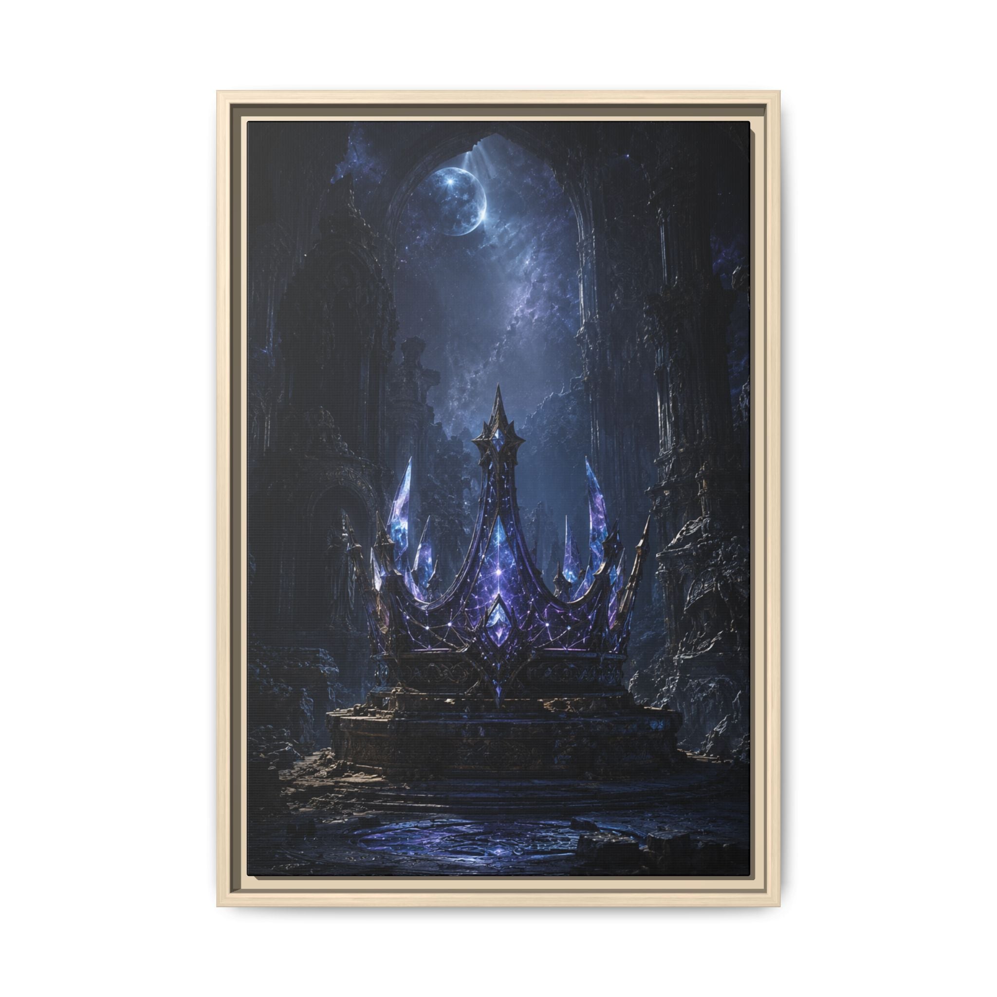 Dark Fantasy Crown Fine Art Paper Print — Gothic Wall Art