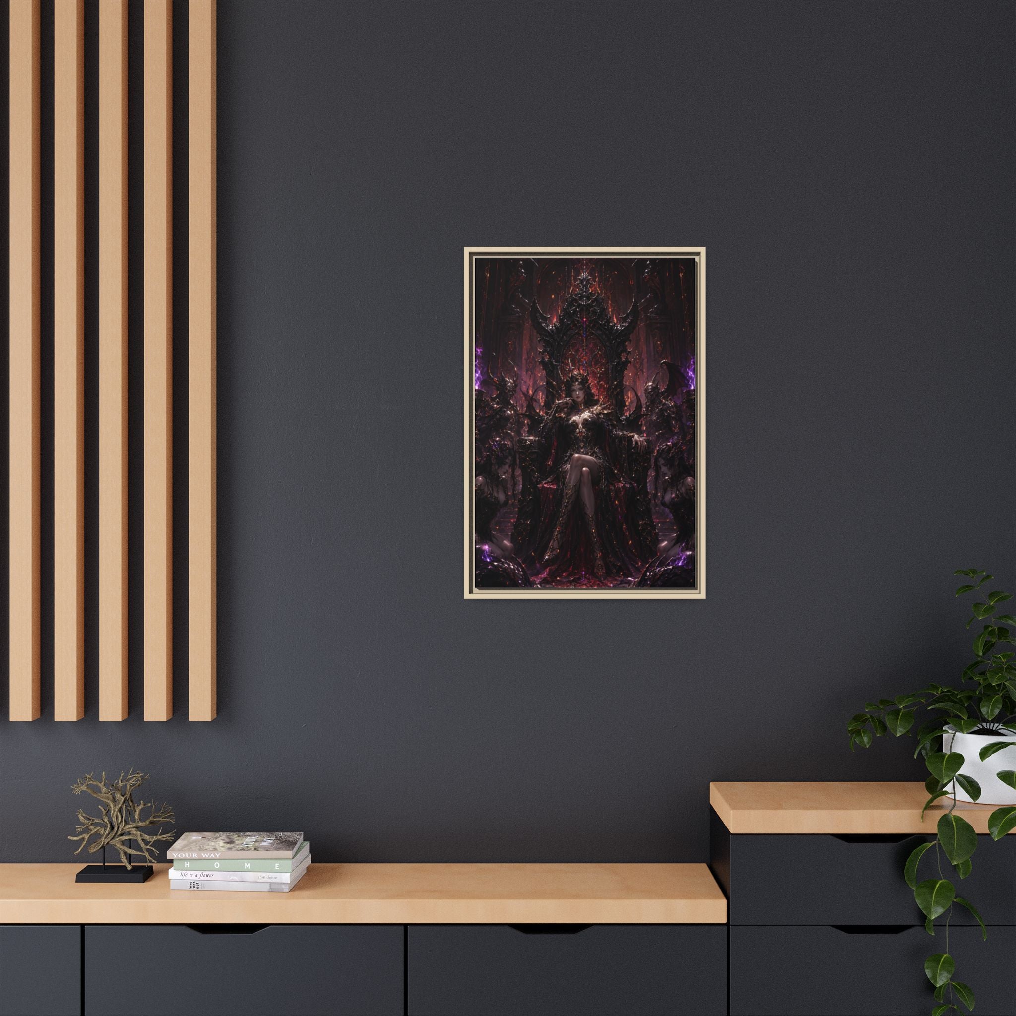 Dark Fantasy Queen Matte Canvas Framed Art