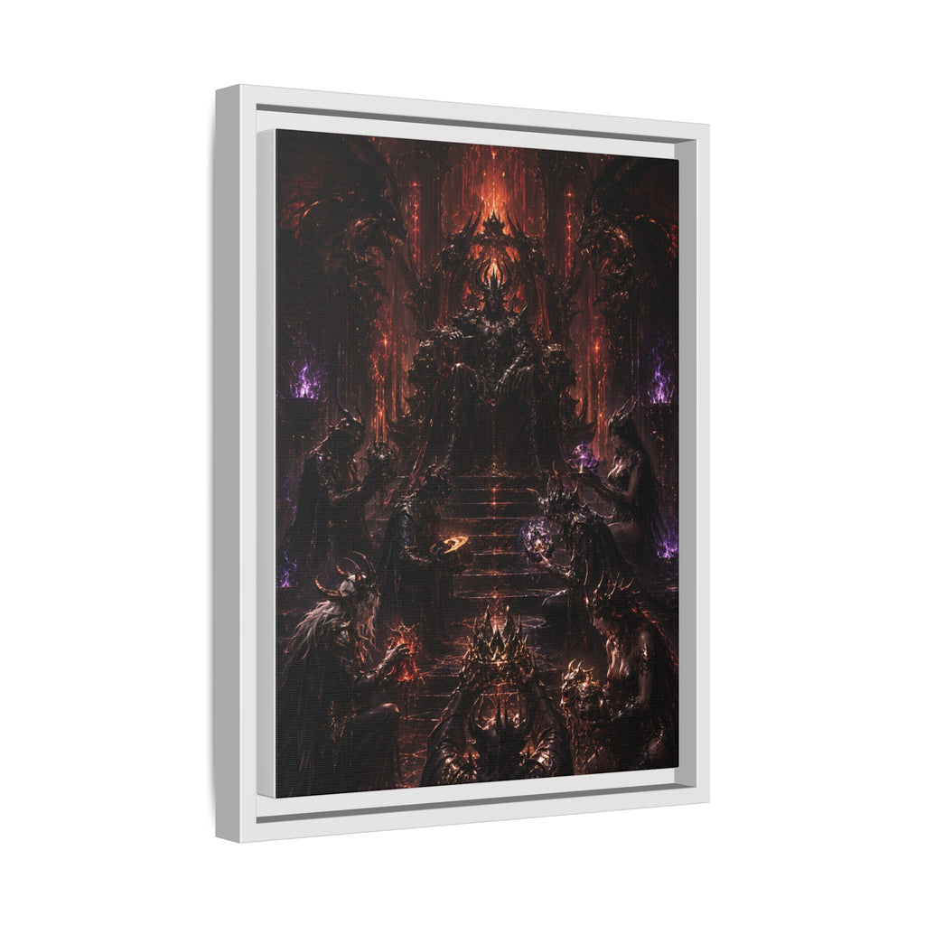 Dark Fantasy Throne Room Matte Canvas Print (Framed)