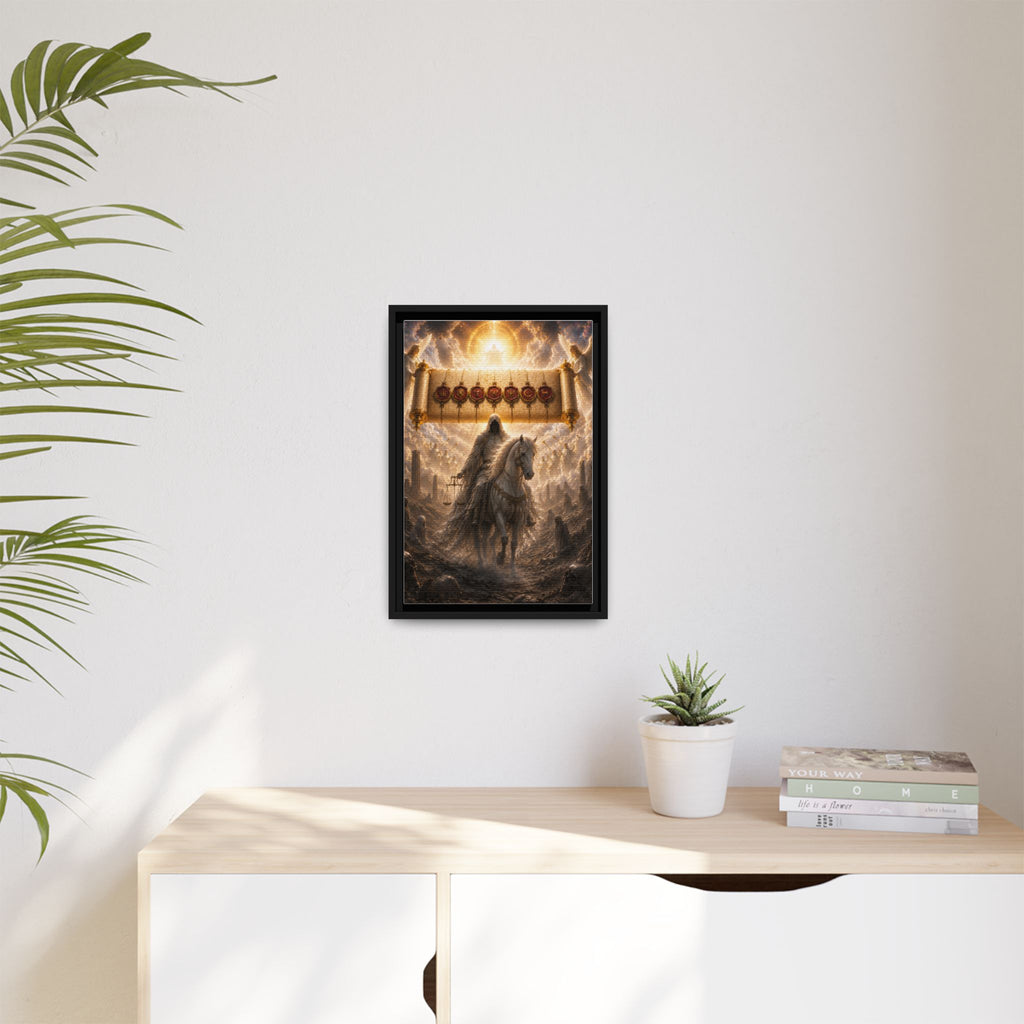 Framed Matte Canvas — Rider of the Pale Horse Biblical Apocalypse Wall Art