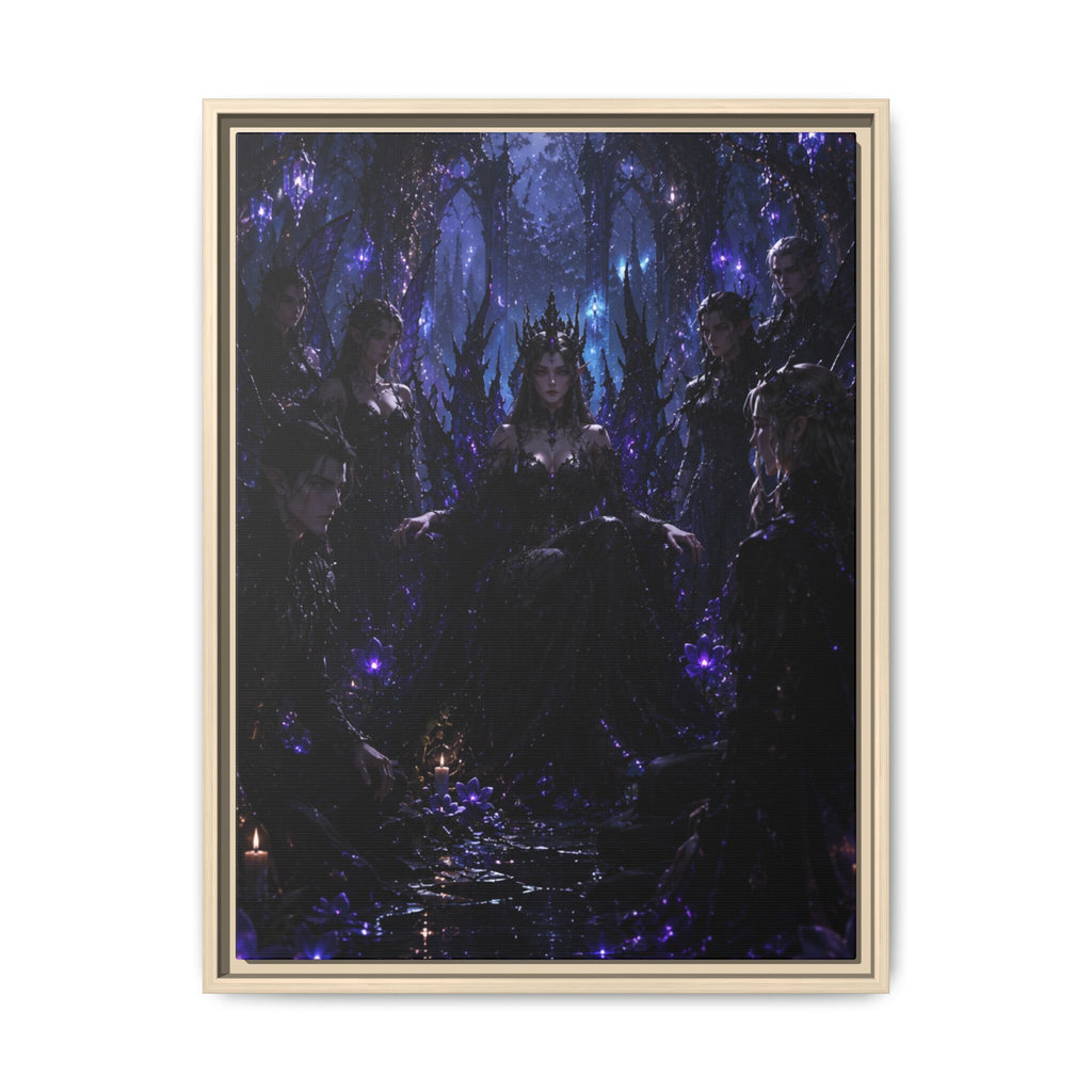 Dark Fantasy Throne Room Fine Art Paper Print — Gothic Wall Art