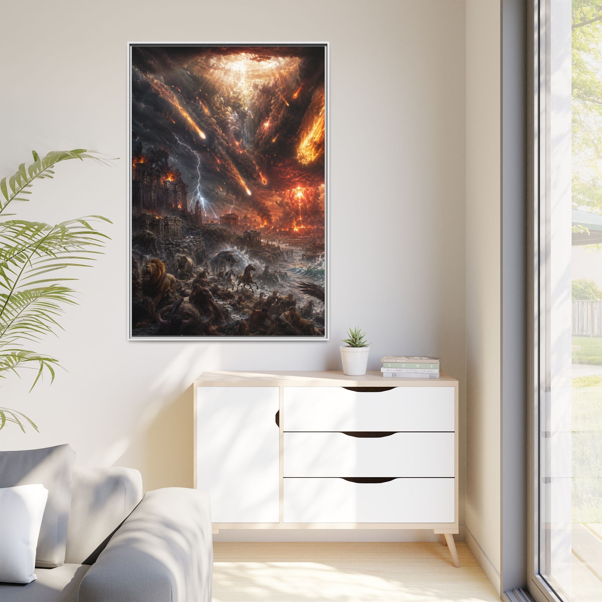 Apocalyptic Storm Matte Canvas Print (Framed)