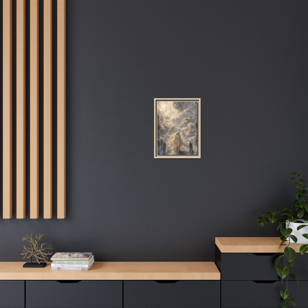 Ethereal Goddess Matte Framed Canvas Art — Dreamlike Fantasy Wall Decor