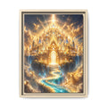 Golden Celestial Castle Fine Art Paper Print Wall Art