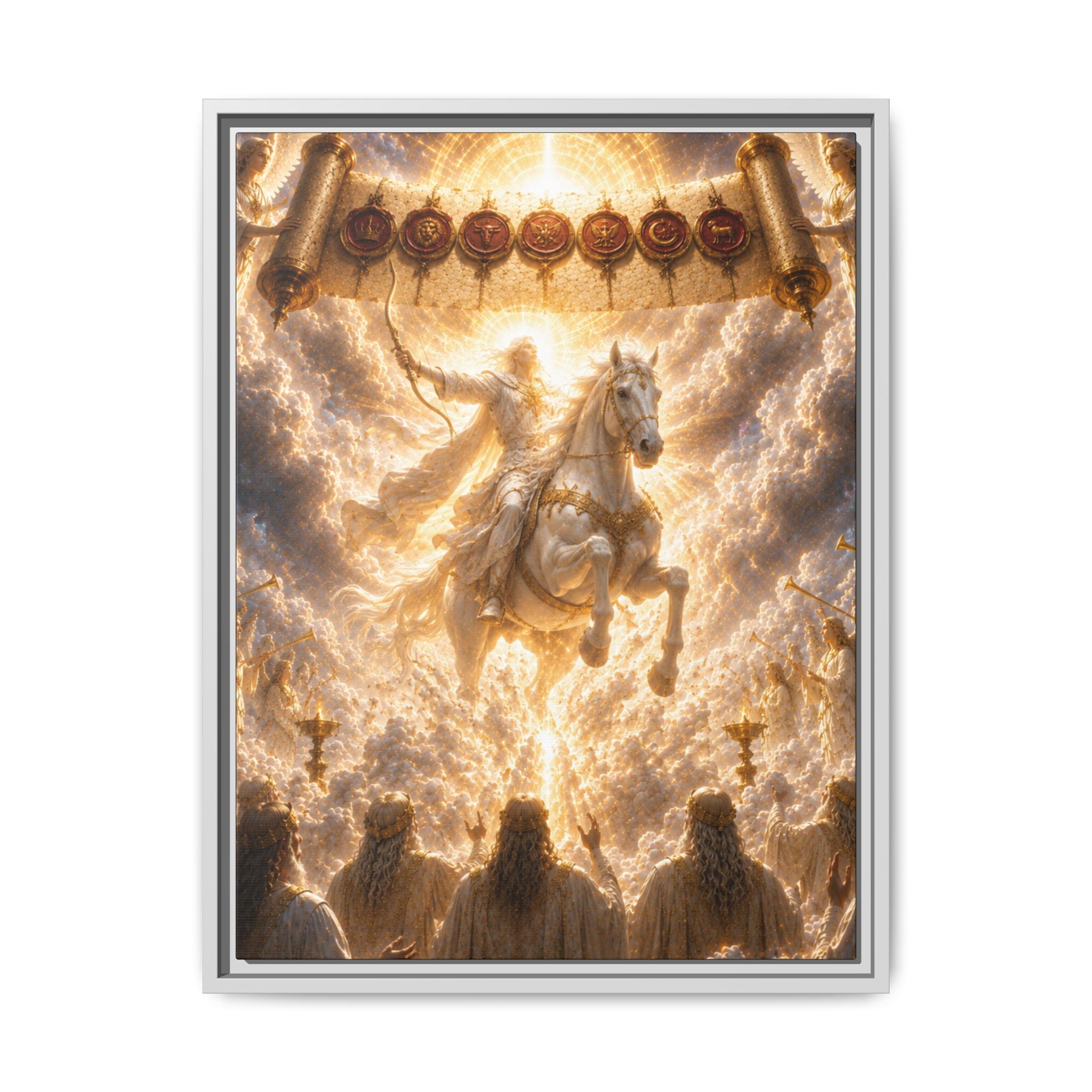 Fine Art Paper Print – Glorious Rider on White Horse Religious Wall Art