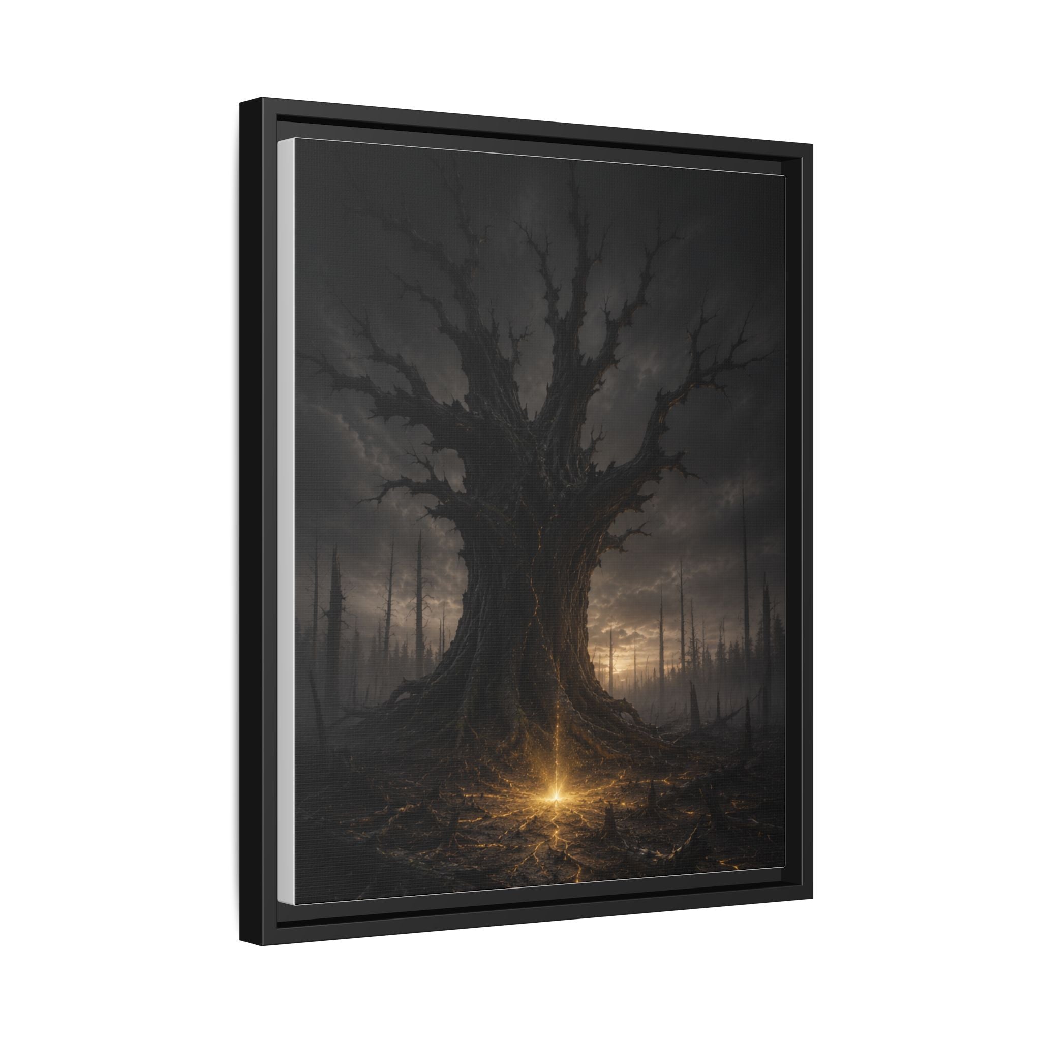 Dark Fantasy Tree Canvas Print — Framed Matte Wall Art