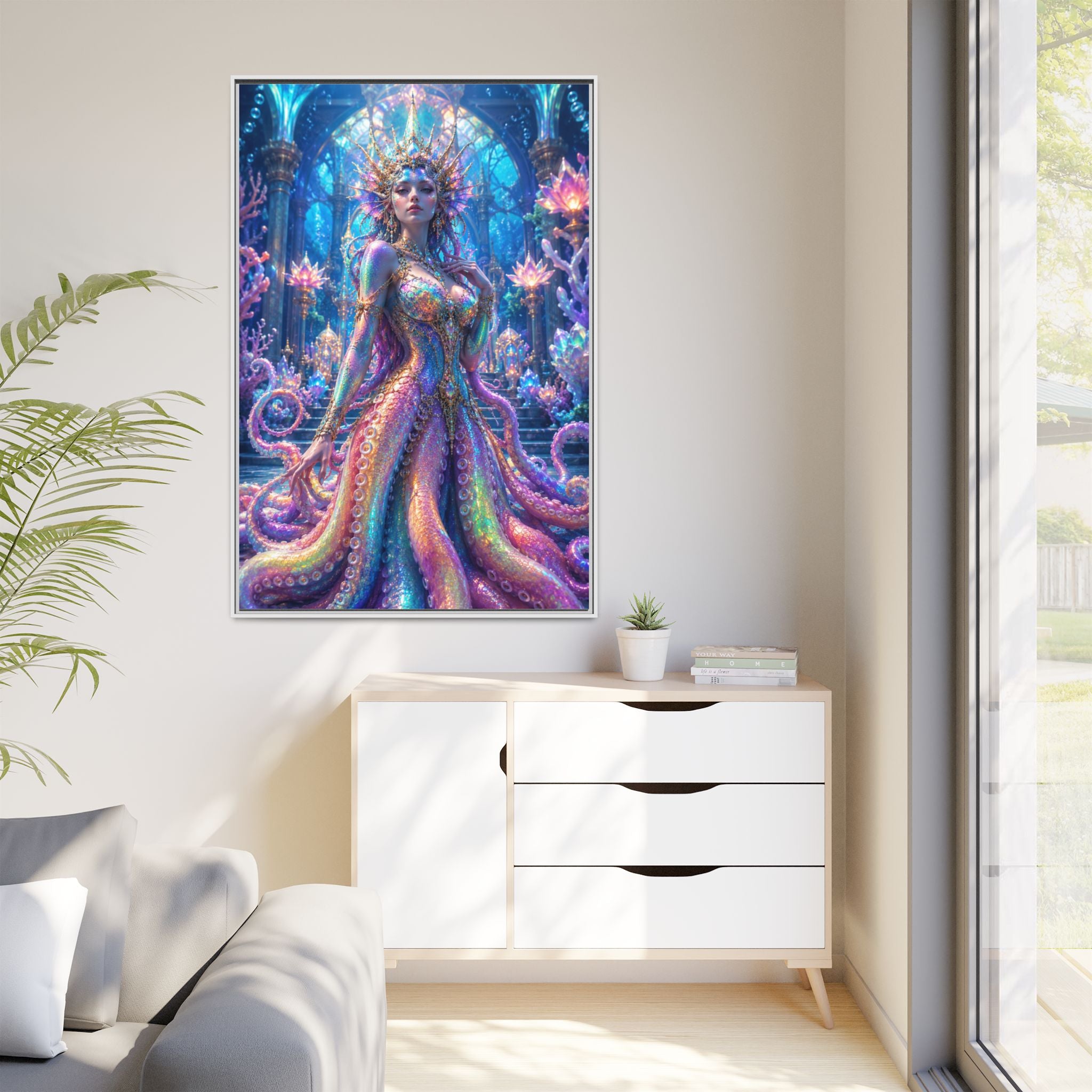 Rainbow Sea Empress Matte Canvas Print (Framed)