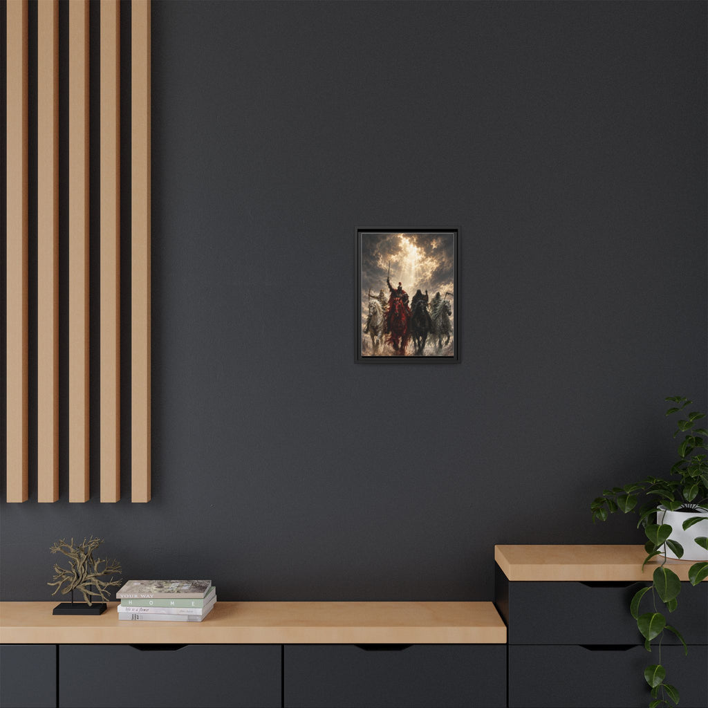 Framed Matte Canvas Print — Four Horsemen Fantasy Wall Art