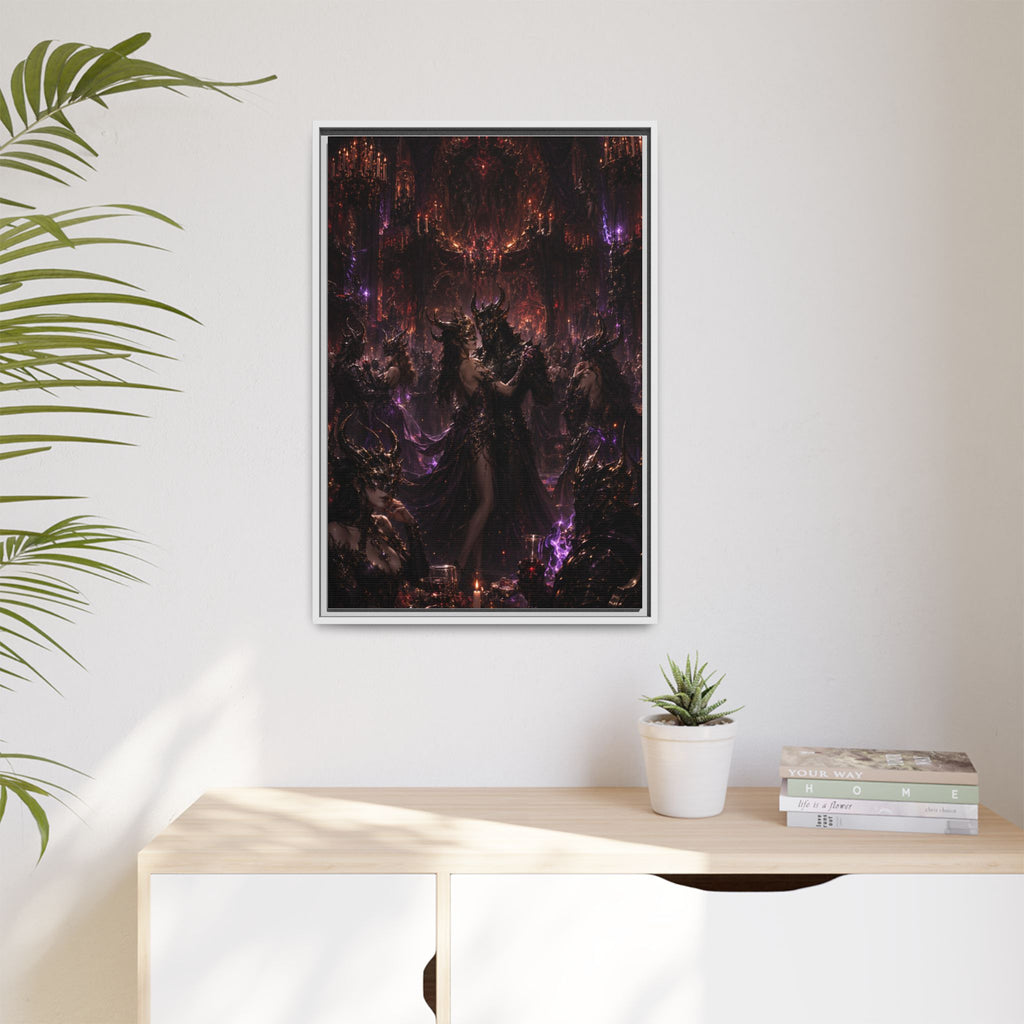 Framed Matte Canvas — Dark Fantasy Demon Lord Wall Art