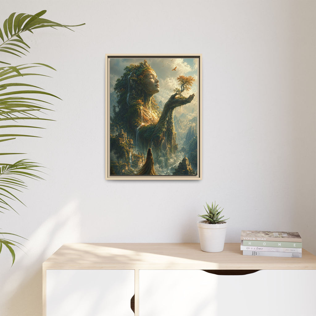 Framed Matte Canvas - Earth Goddess Fantasy Wall Art