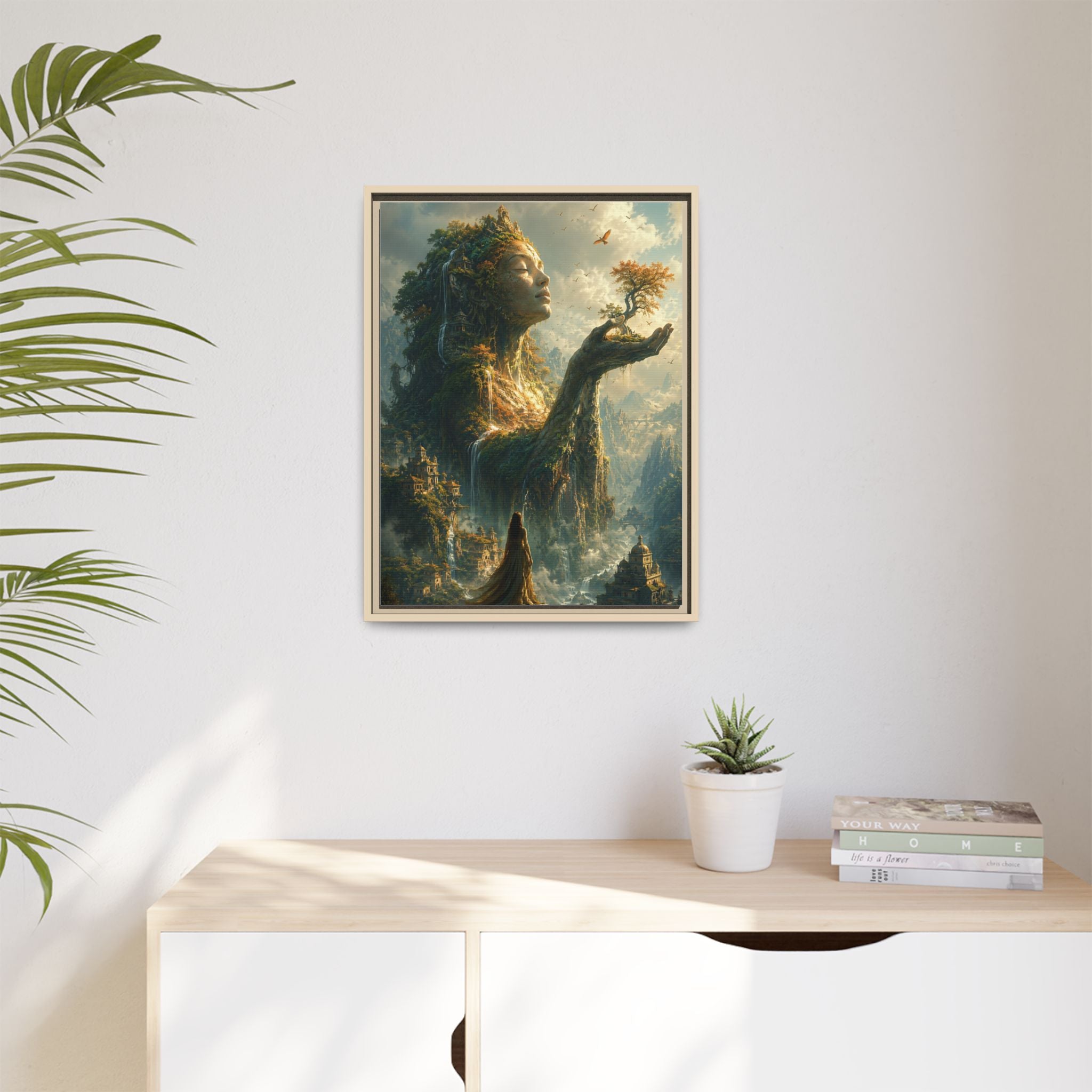 Framed Matte Canvas - Earth Goddess Fantasy Wall Art