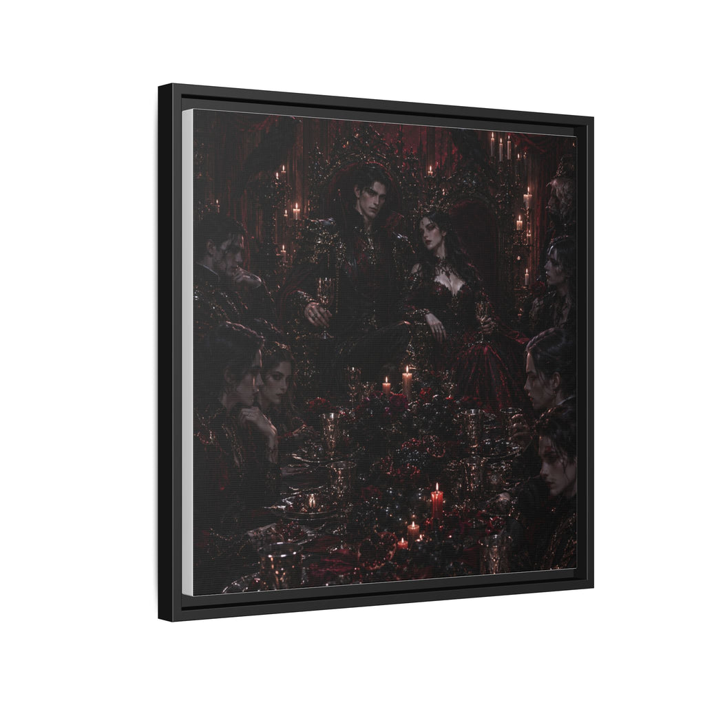 Gothic Victorian Dinner Party Matte Framed Canvas