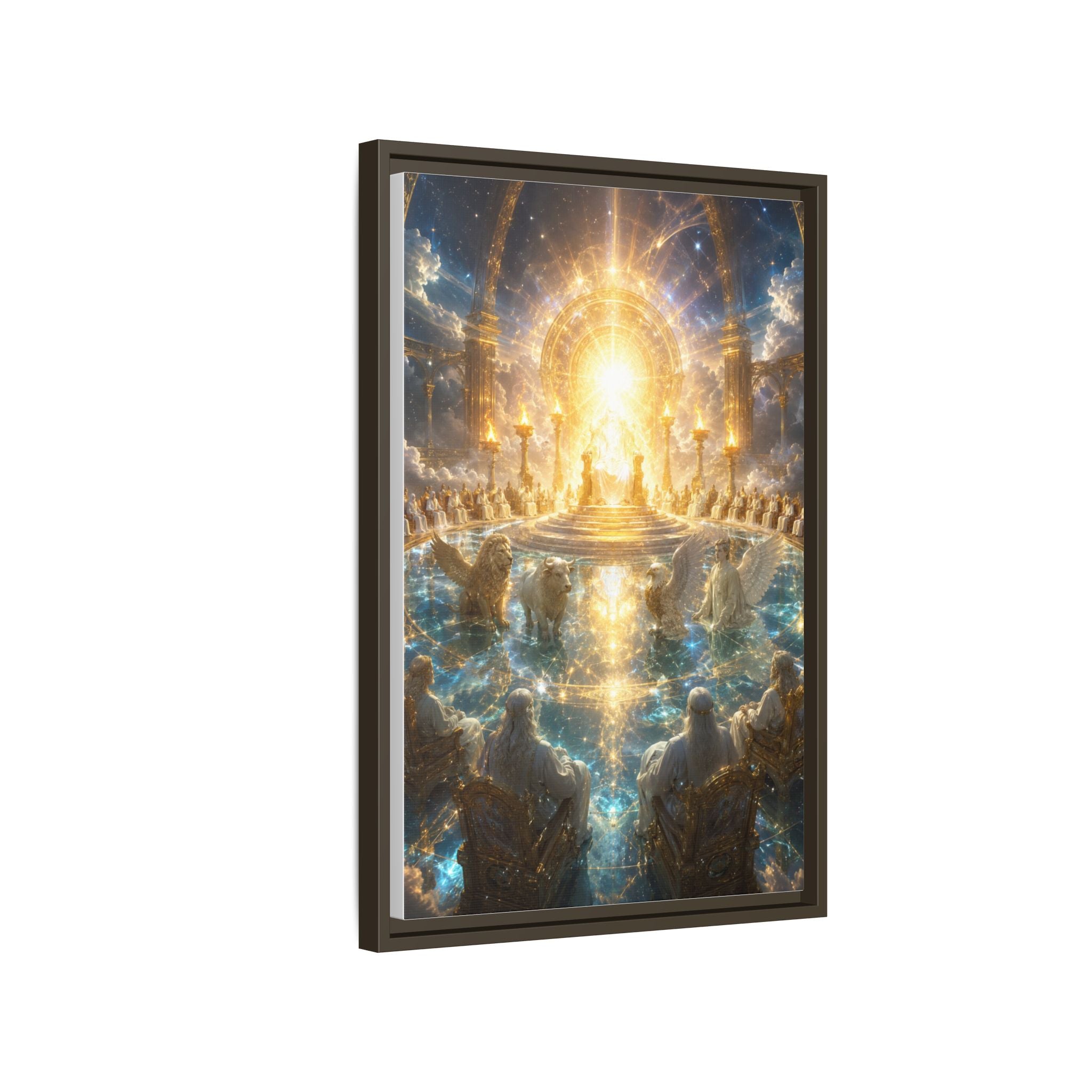 Heavenly Throne Room Matte Framed Canvas Print