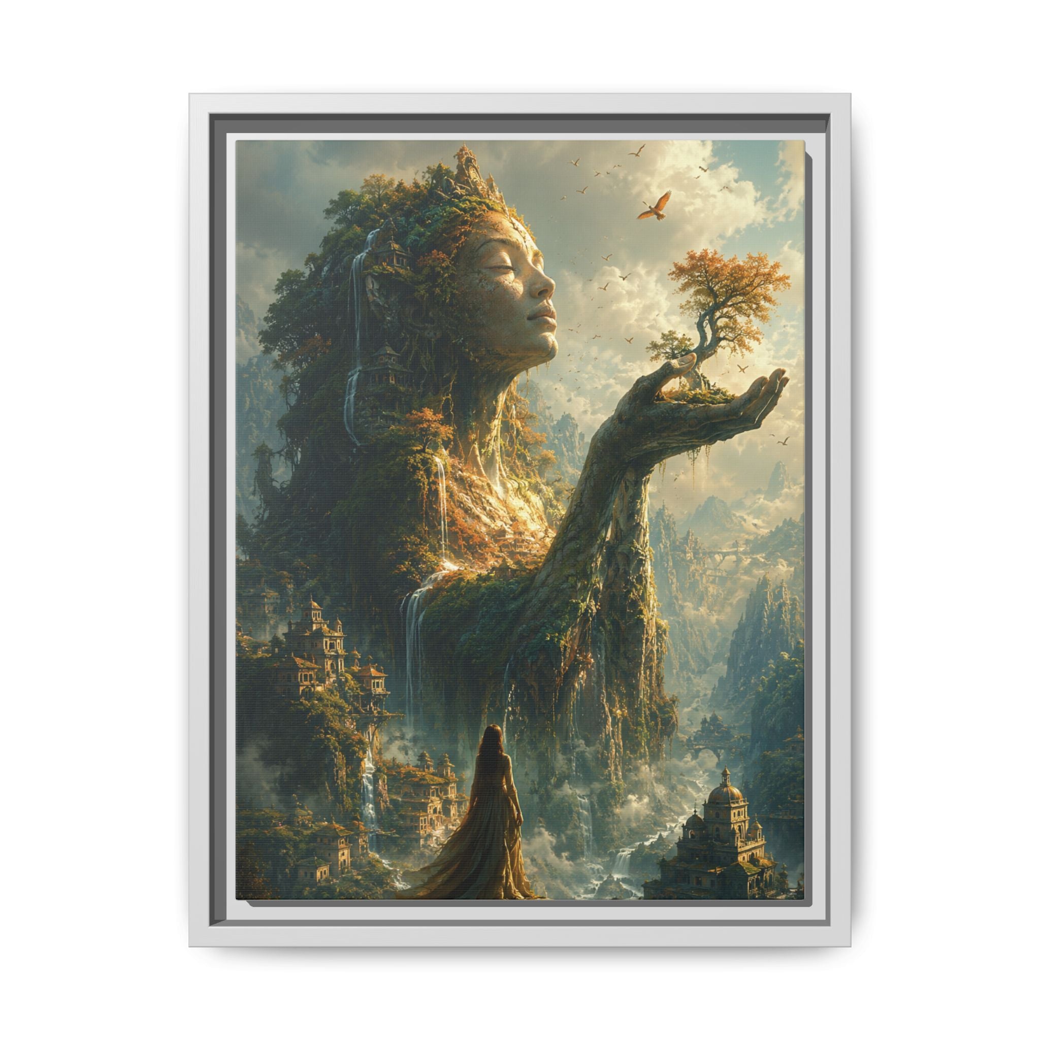 Framed Matte Canvas - Earth Goddess Fantasy Wall Art
