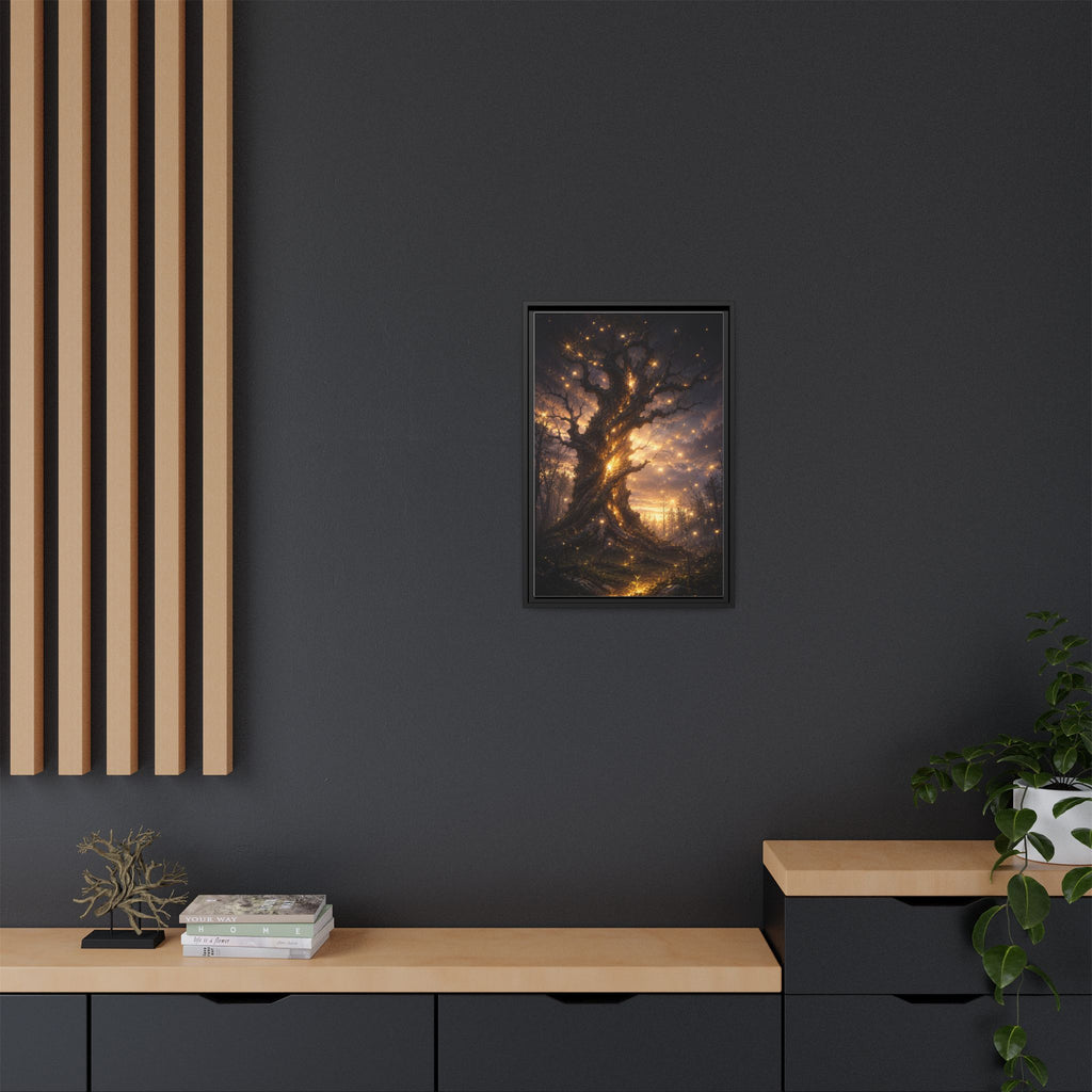 Enchanted Tree Matte Canvas Print — Framed Fantasy Wall Art