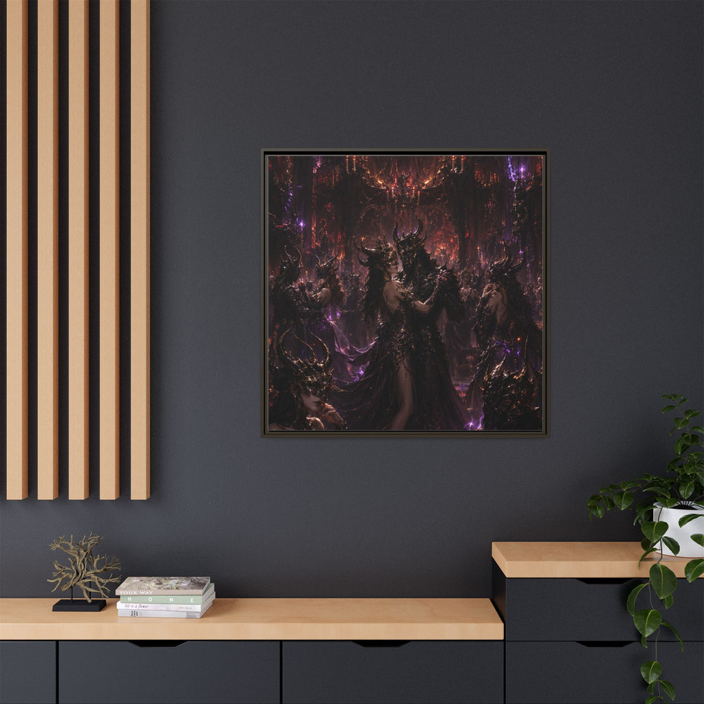 Framed Matte Canvas — Dark Fantasy Demon Lord Wall Art
